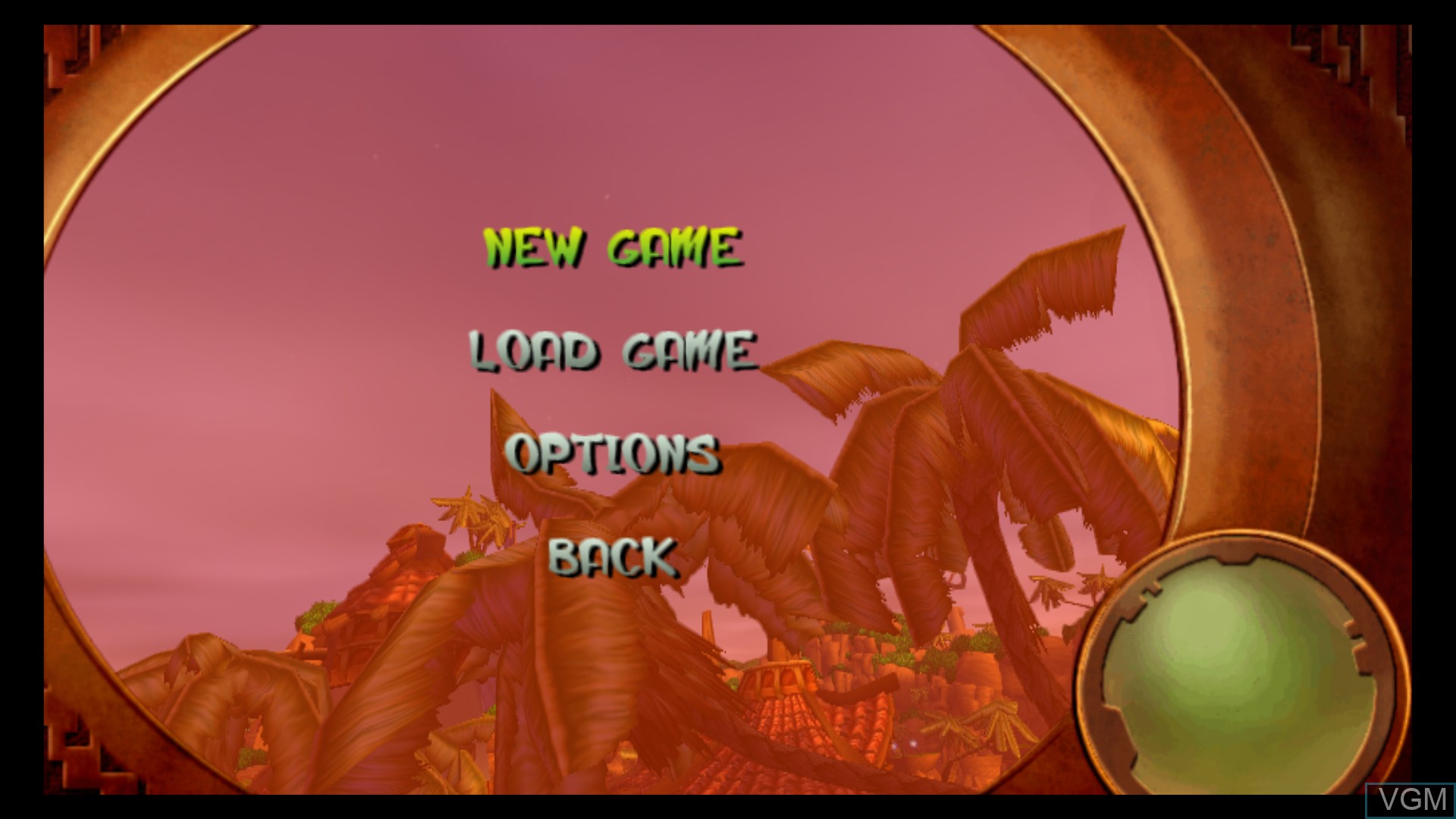 Menu screen of the game Jak and Daxter - The Precursor Legacy on Sony Playstation 4