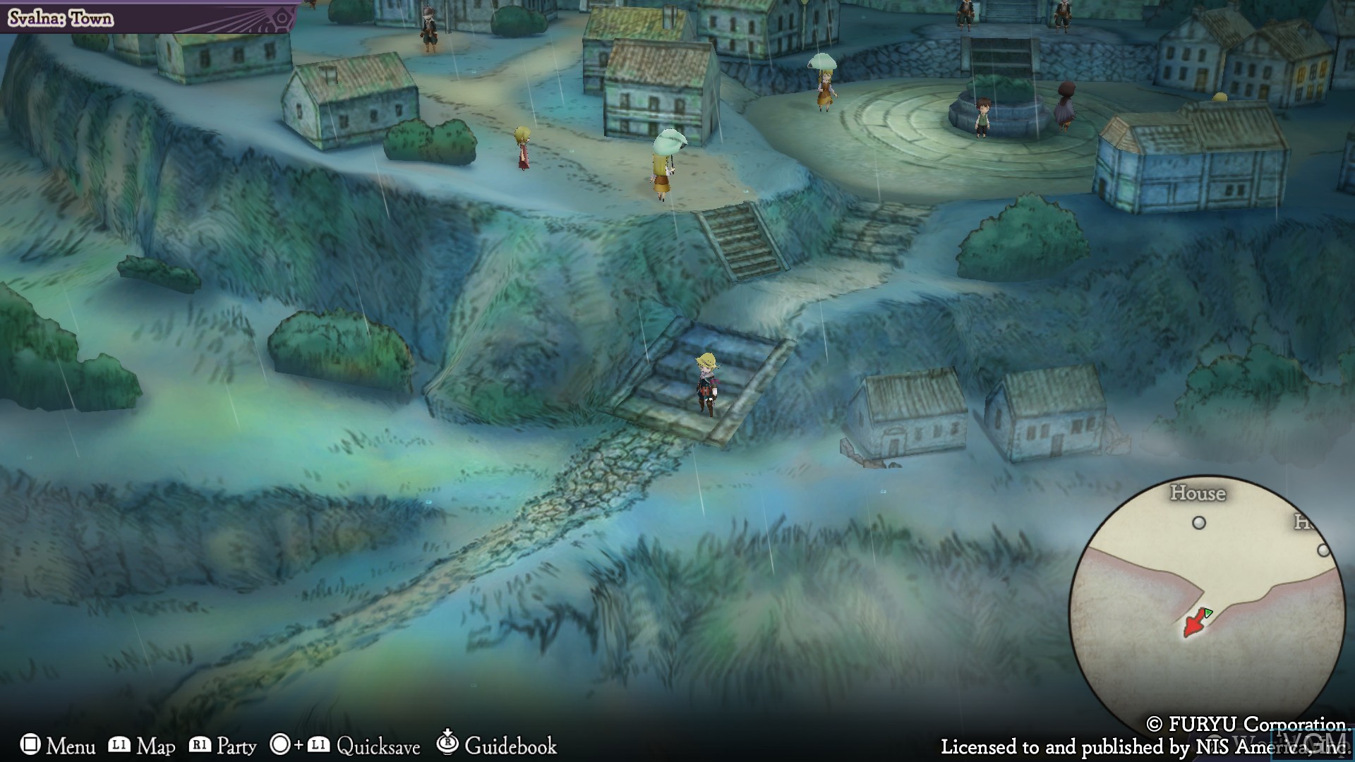 Menu screen of the game Alliance Alive HD Remastered, The on Sony Playstation 4
