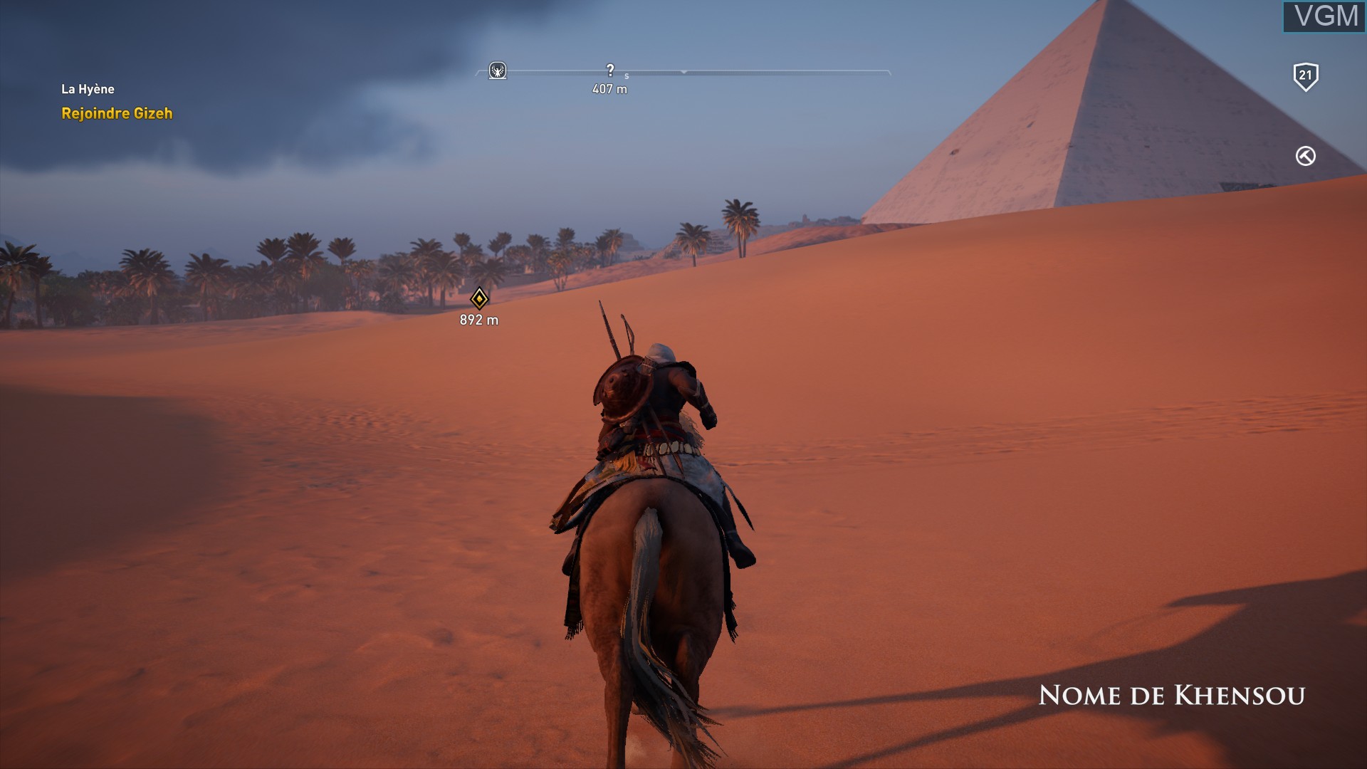 In-game screen of the game Assassin's Creed Origins on Sony Playstation 4