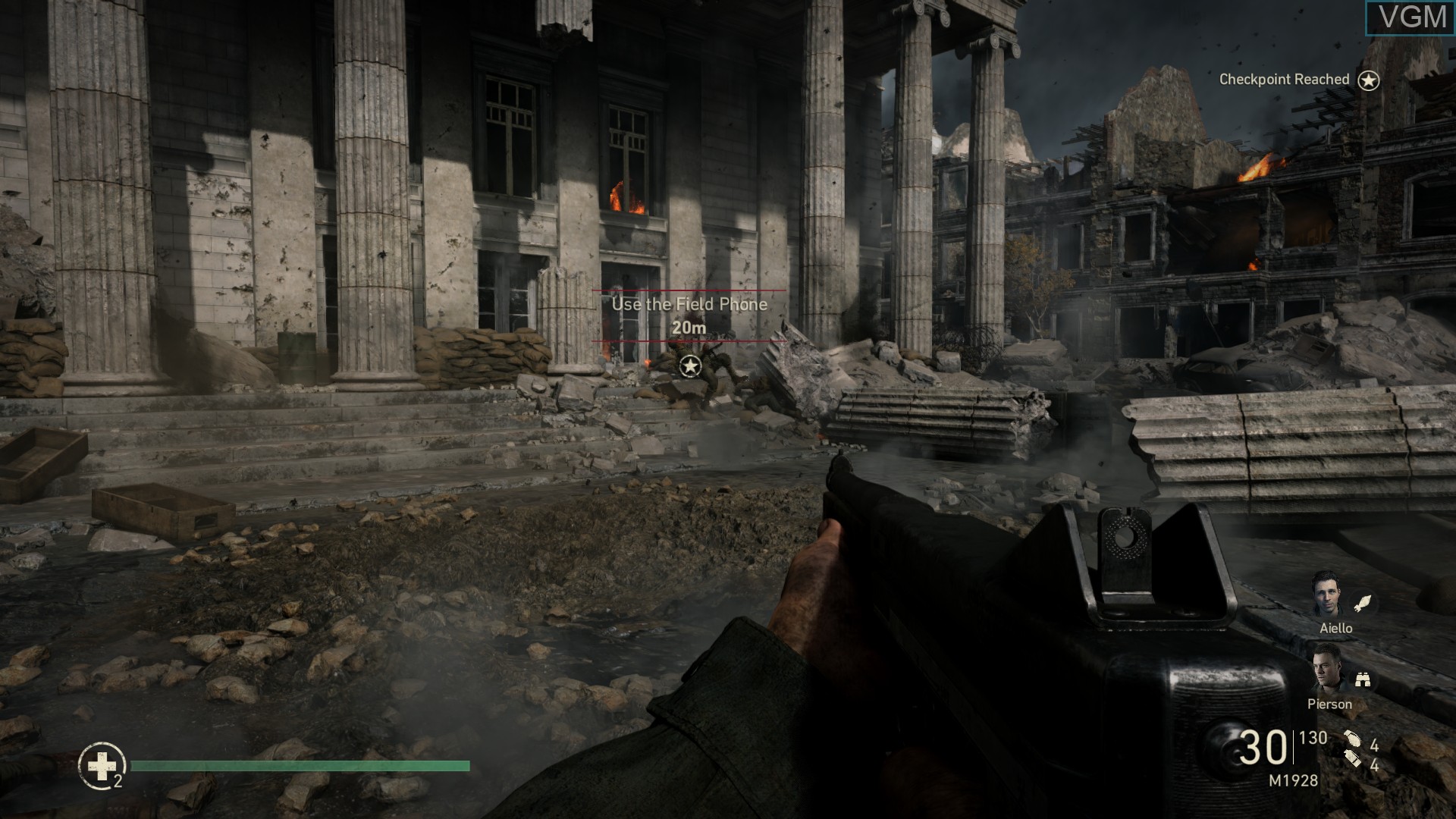 In-game screen of the game Call of Duty - WWII on Sony Playstation 4