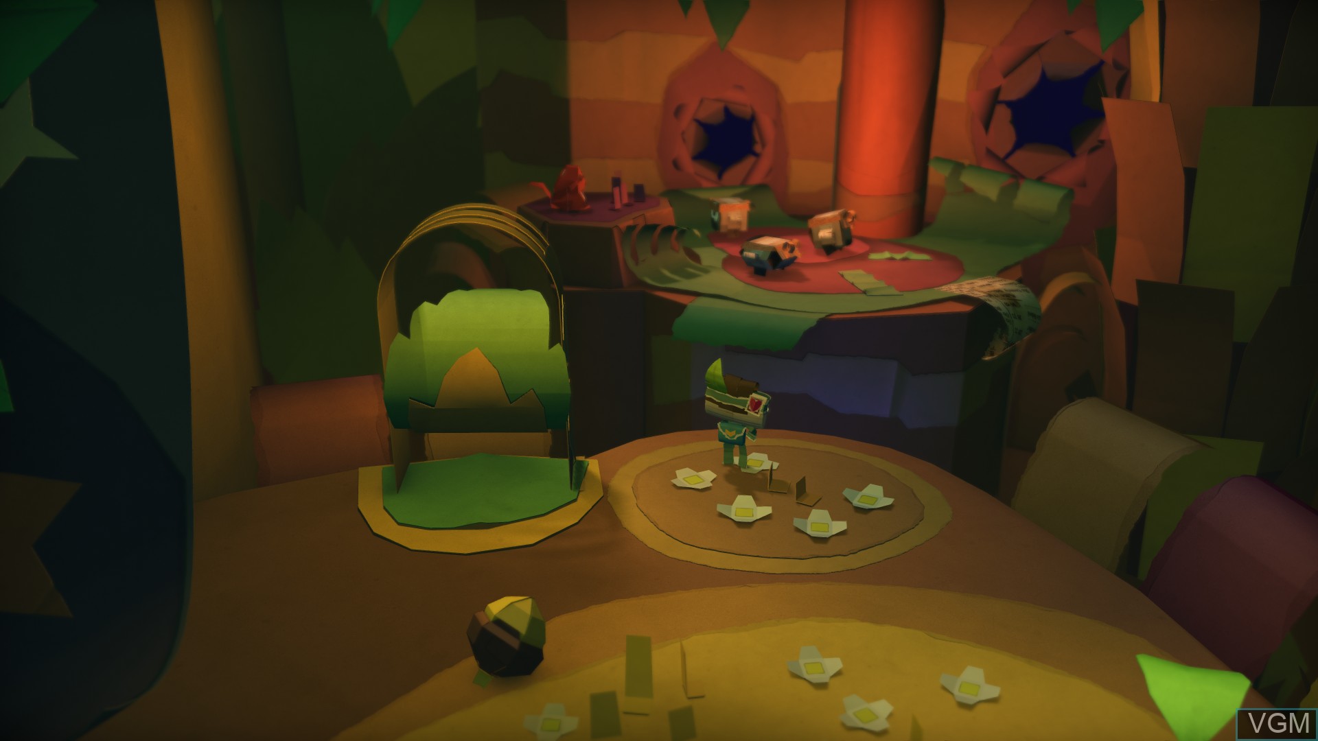 In-game screen of the game Tearaway Unfolded on Sony Playstation 4