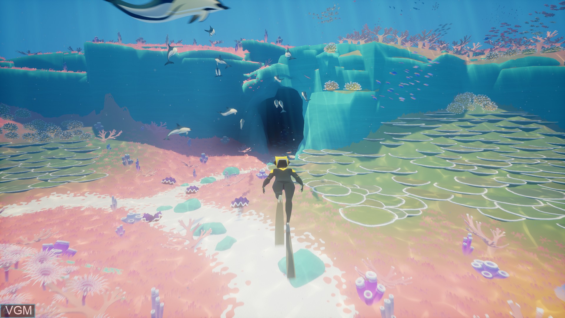 In-game screen of the game ABZU on Sony Playstation 4