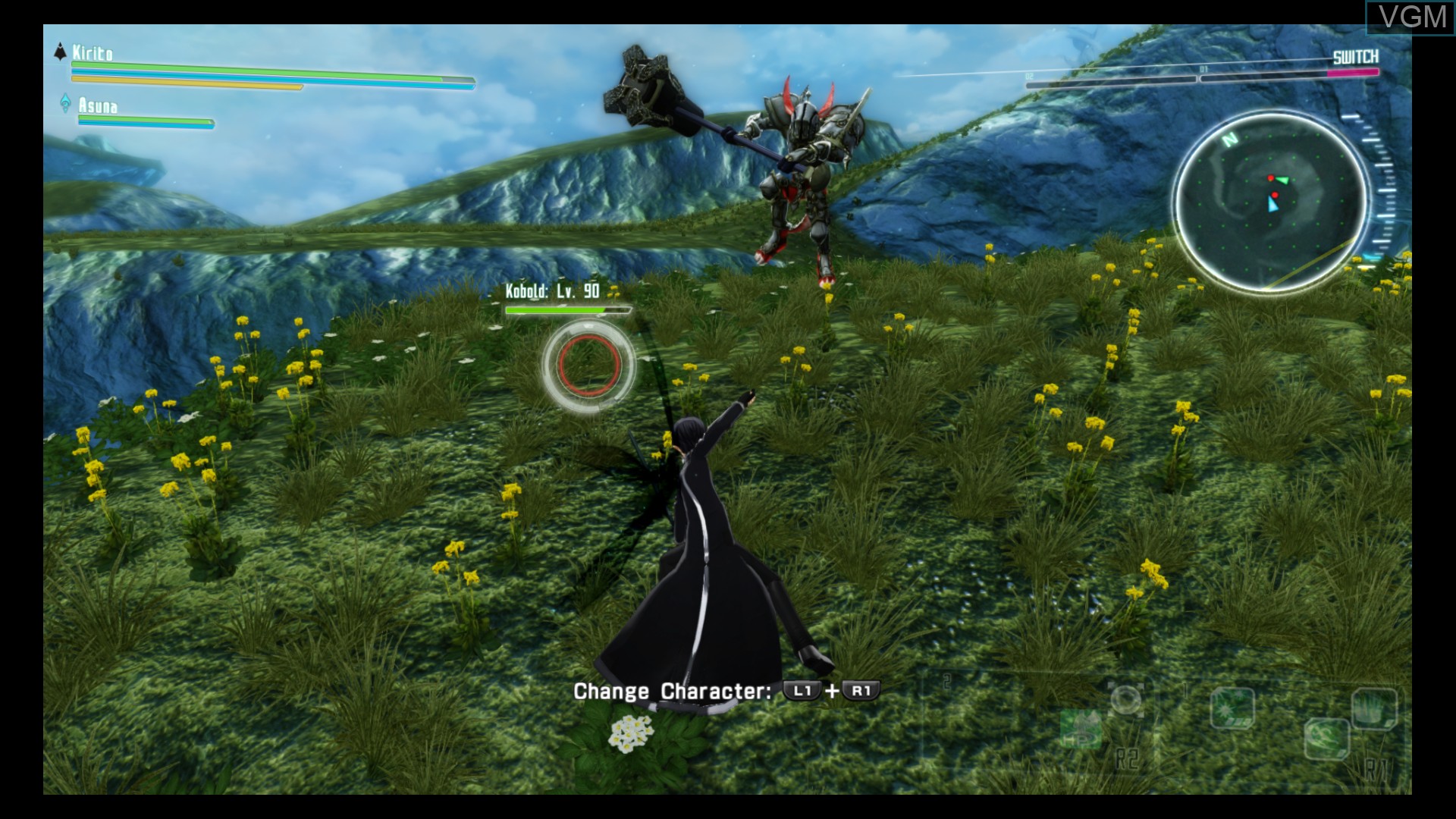 In-game screen of the game Accel World vs. Sword Art Online on Sony Playstation 4