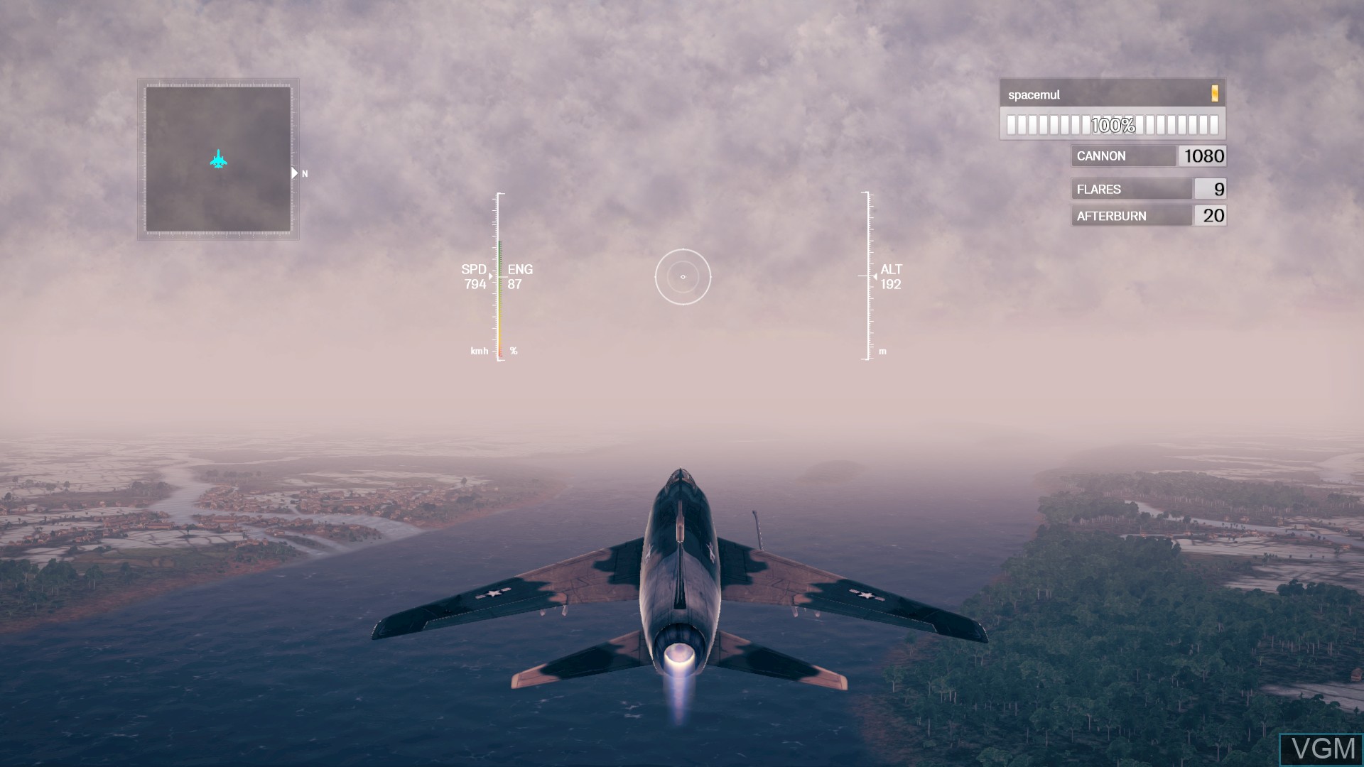 In-game screen of the game Air Conflicts - Vietnam on Sony Playstation 4
