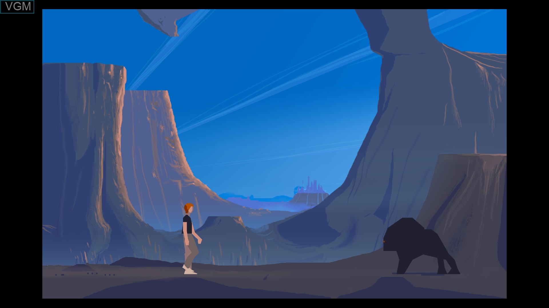 In-game screen of the game Another World - 20th Anniversary Edition on Sony Playstation 4