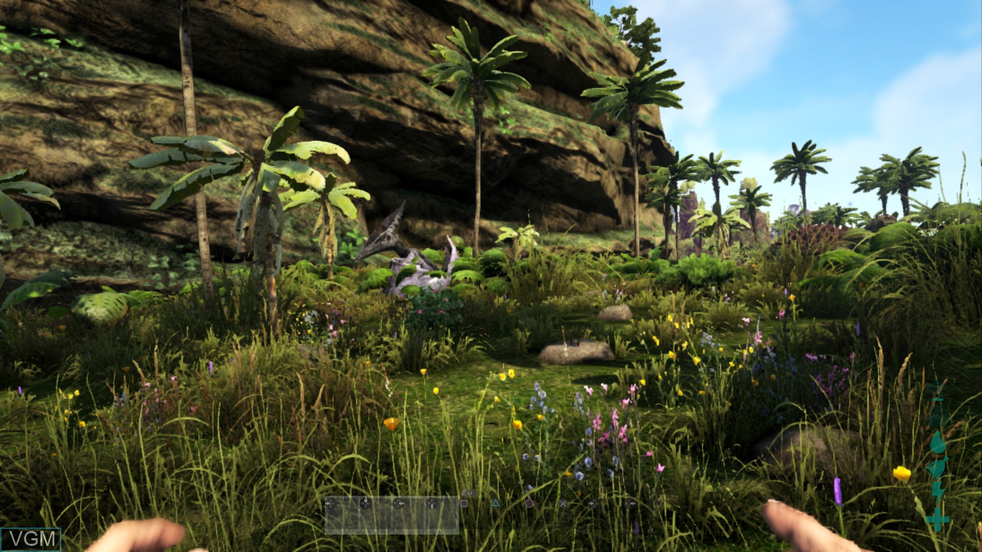 In-game screen of the game ARK - Survival Evolved on Sony Playstation 4