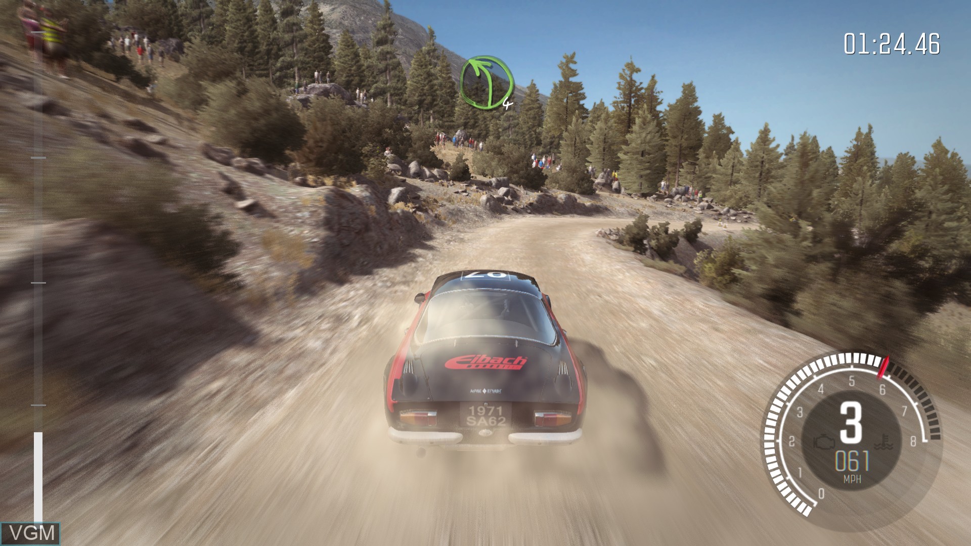 In-game screen of the game DiRT Rally on Sony Playstation 4