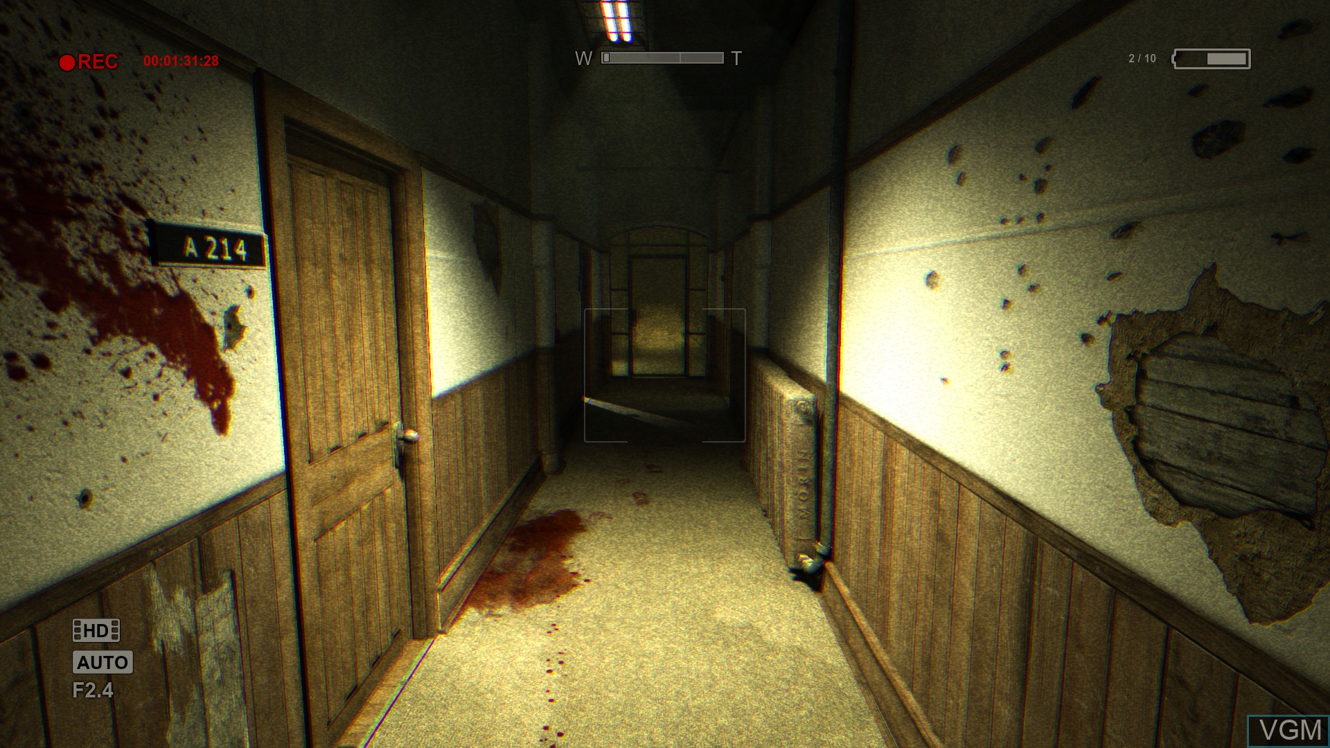 In-game screen of the game Outlast on Sony Playstation 4