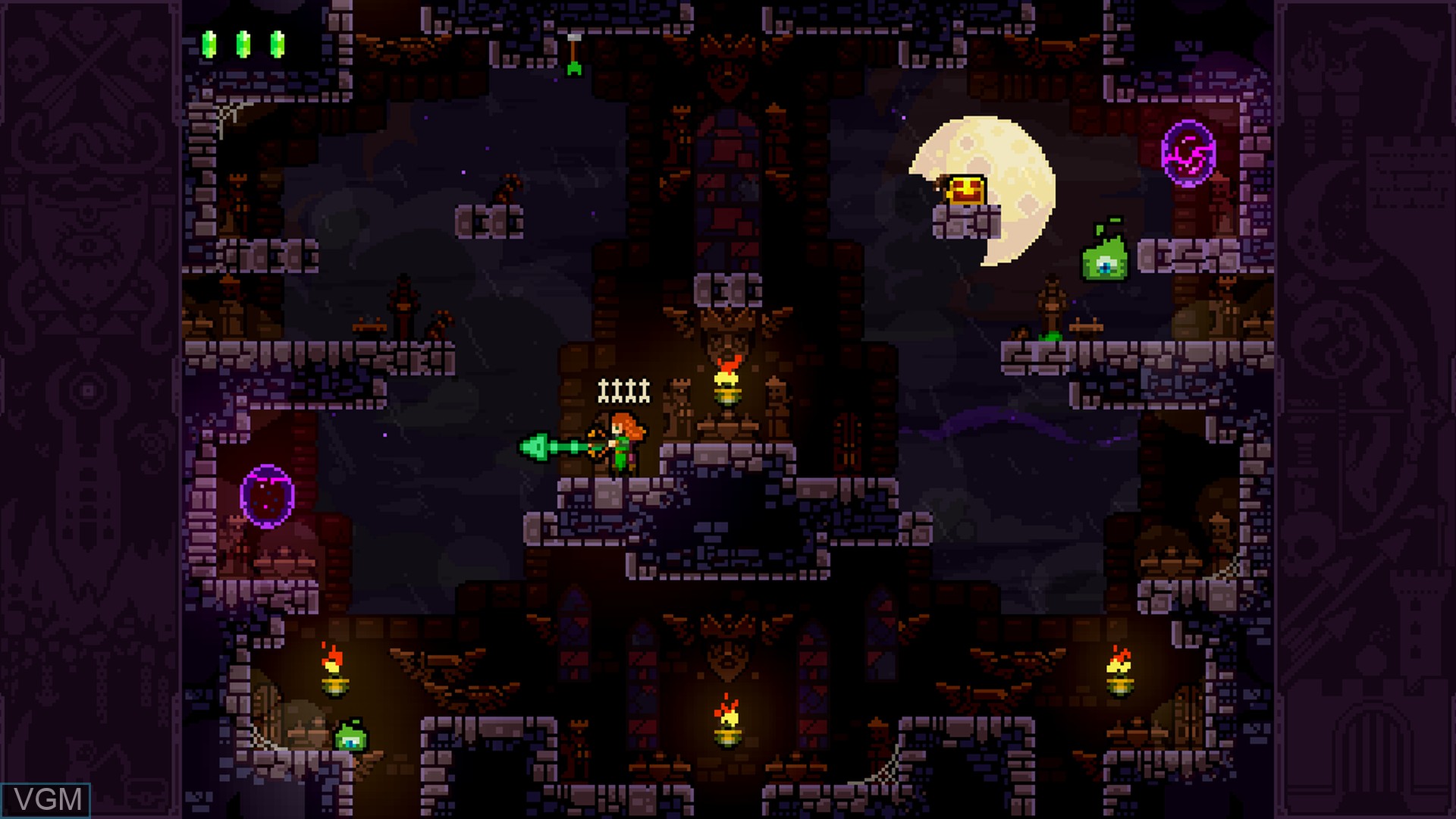 In-game screen of the game TowerFall Ascension on Sony Playstation 4