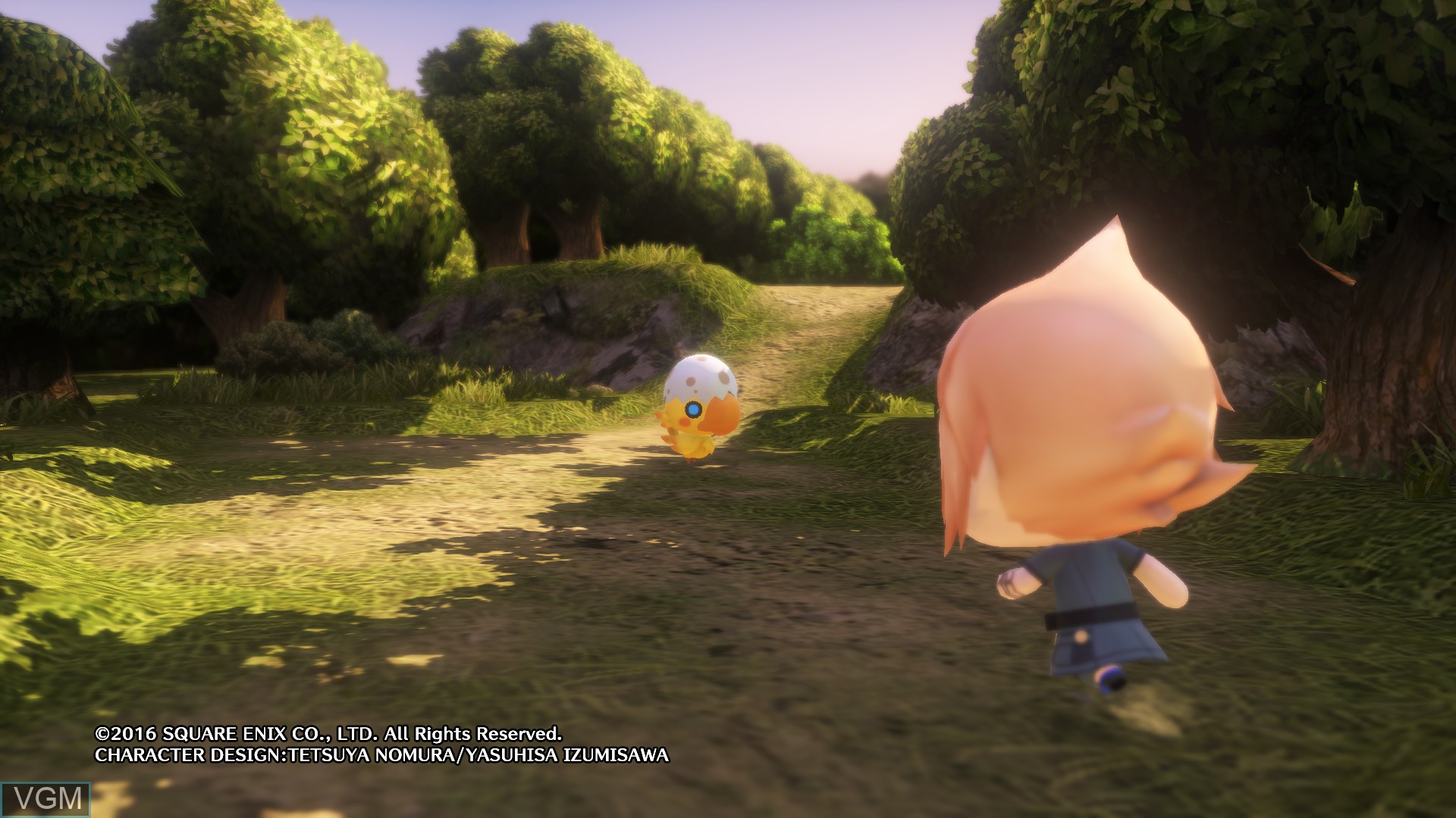 In-game screen of the game World of Final Fantasy on Sony Playstation 4