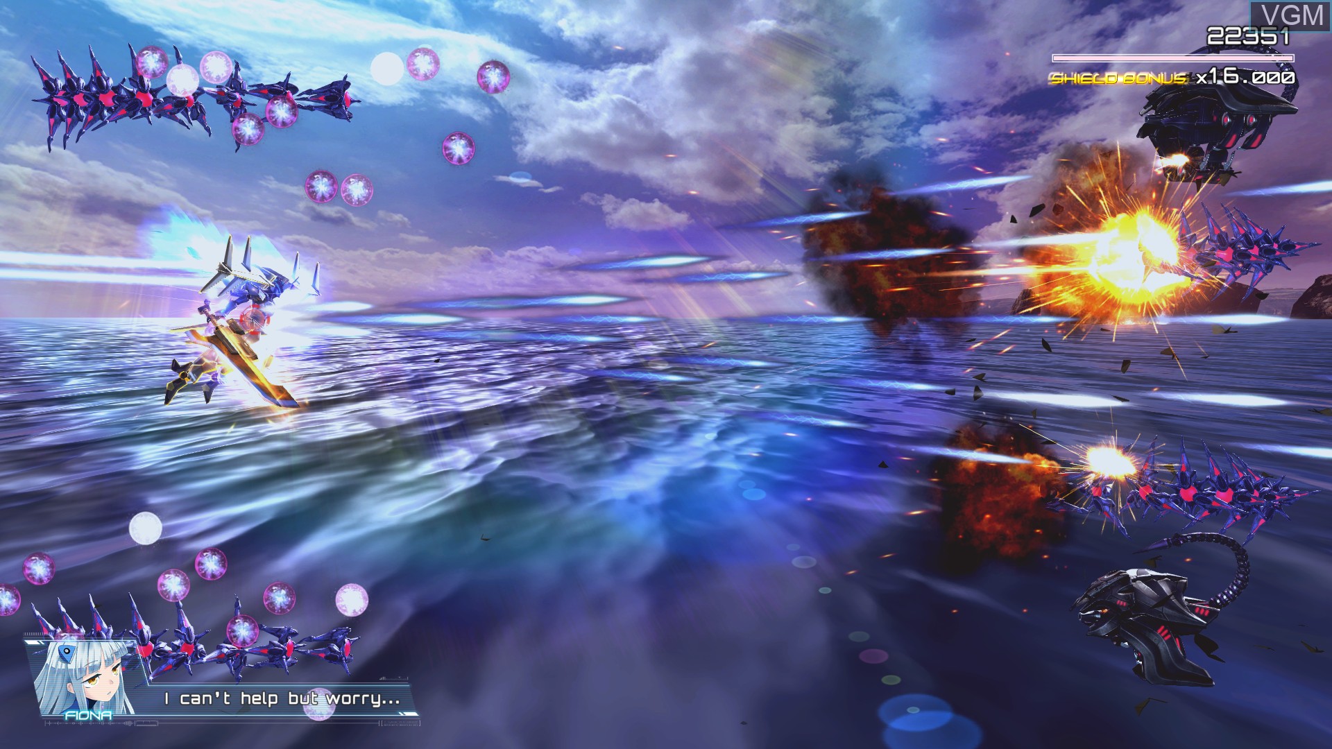 In-game screen of the game Astebreed on Sony Playstation 4
