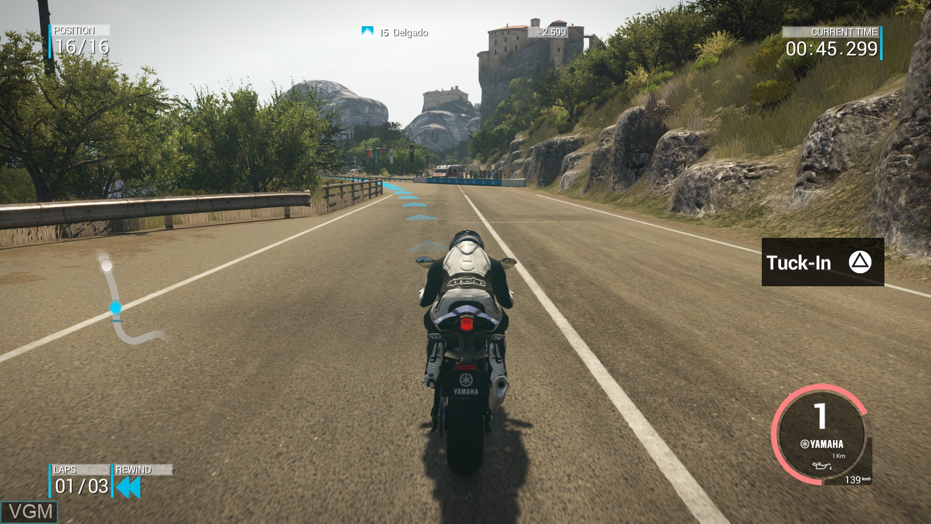 In-game screen of the game Ride 2 on Sony Playstation 4