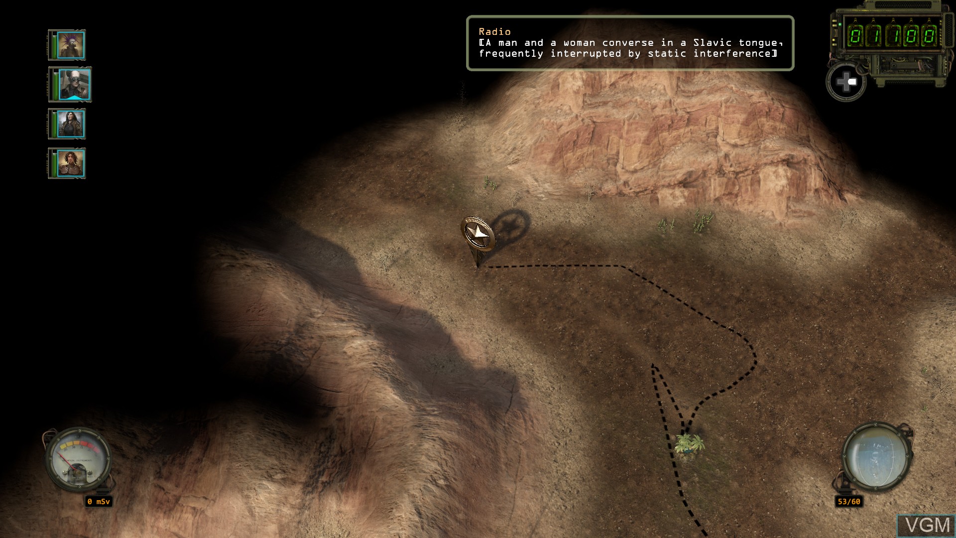 In-game screen of the game Wasteland 2 - Director's Cut on Sony Playstation 4