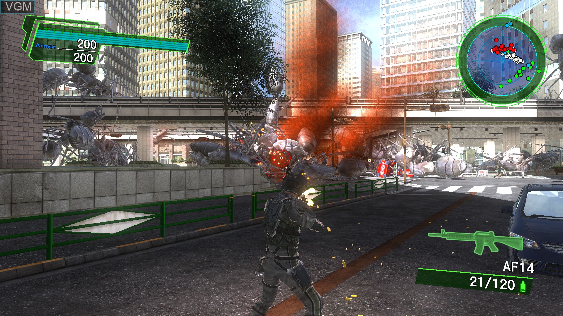 In-game screen of the game Earth Defense Force 4.1 - The Shadow of New Despair on Sony Playstation 4
