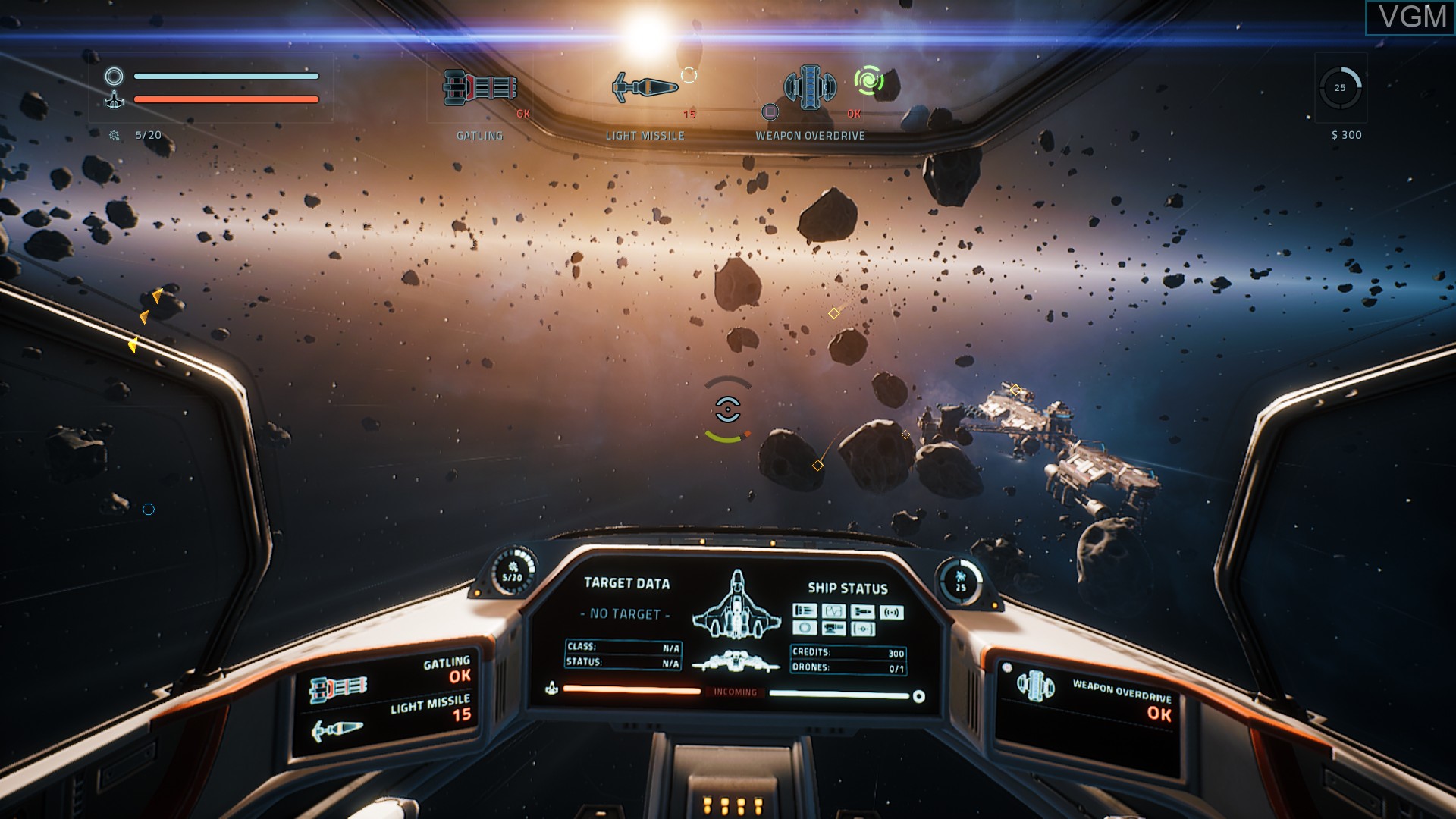 In-game screen of the game EVERSPACE on Sony Playstation 4