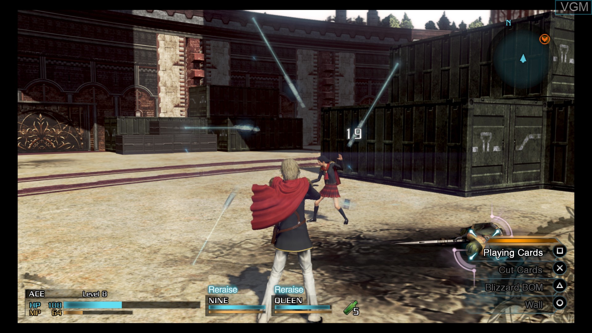 In-game screen of the game Final Fantasy Type-0 HD on Sony Playstation 4