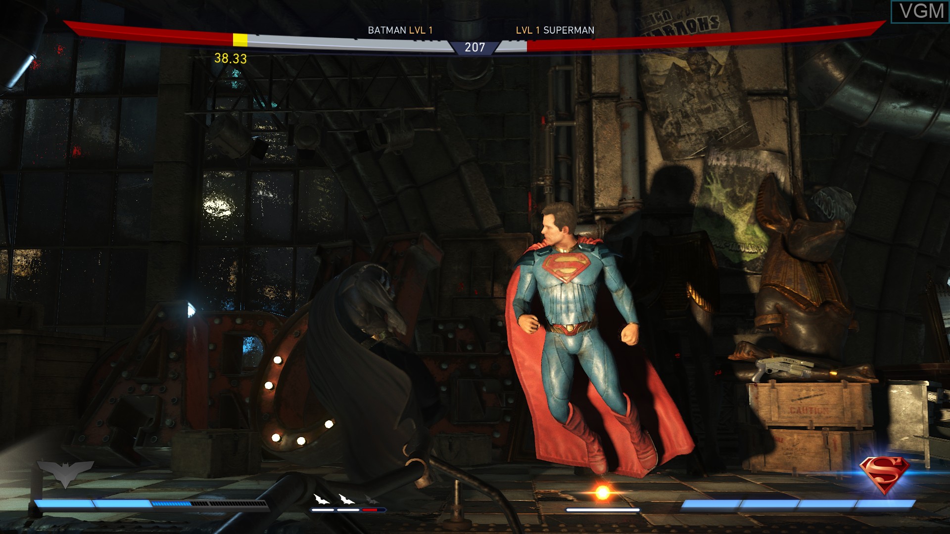 In-game screen of the game Injustice 2 on Sony Playstation 4