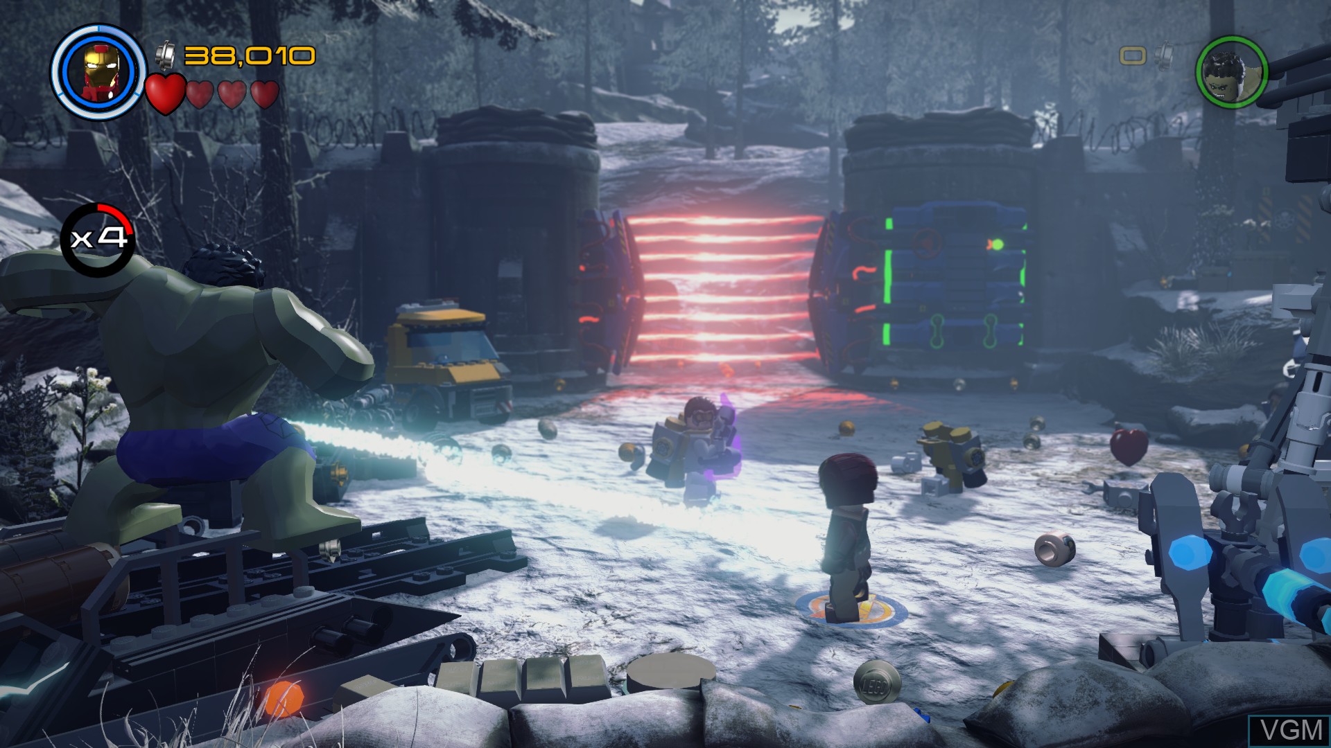 In-game screen of the game LEGO Marvel's Avengers on Sony Playstation 4