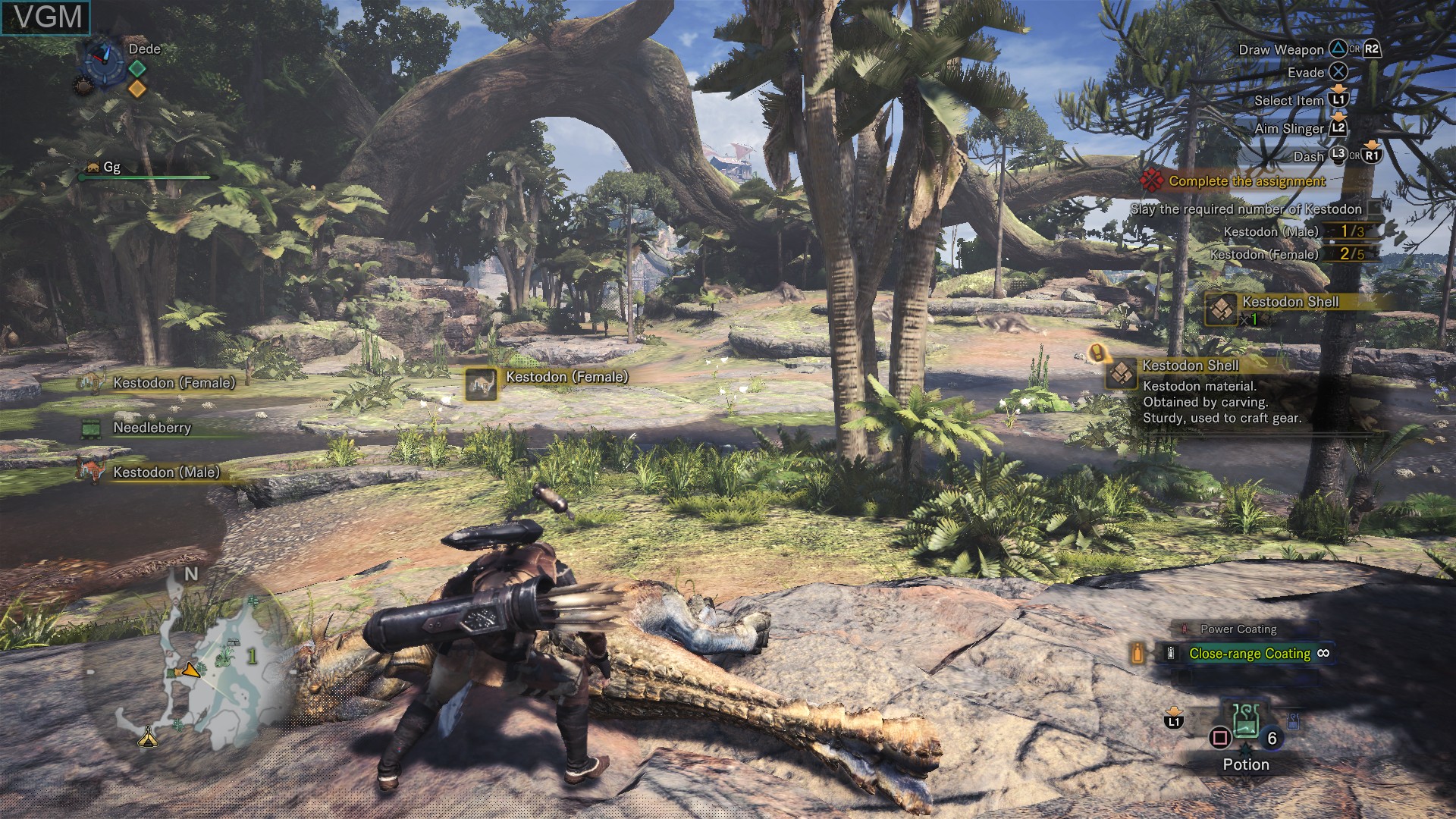 In-game screen of the game Monster Hunter - World on Sony Playstation 4