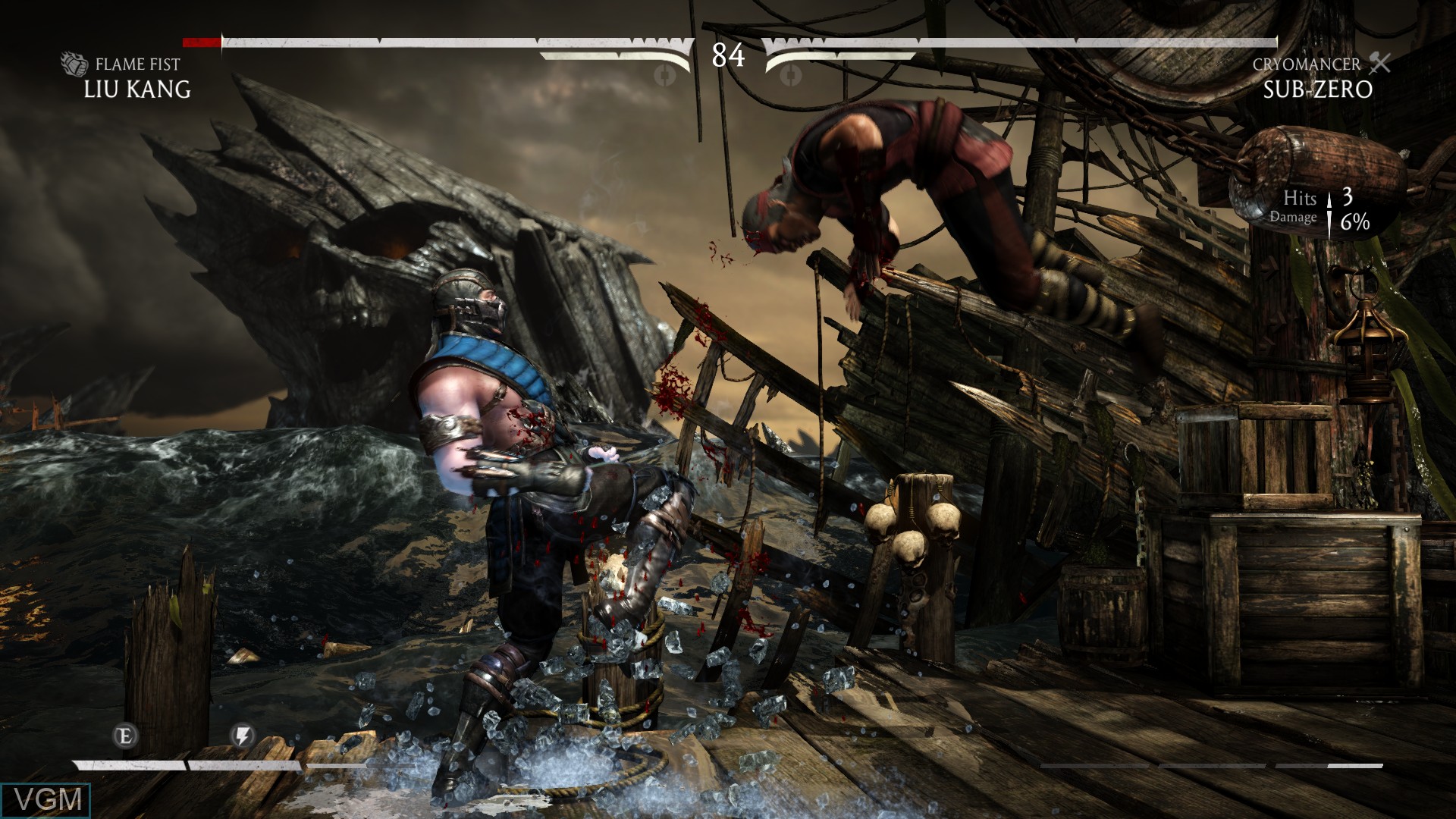 In-game screen of the game Mortal Kombat X on Sony Playstation 4