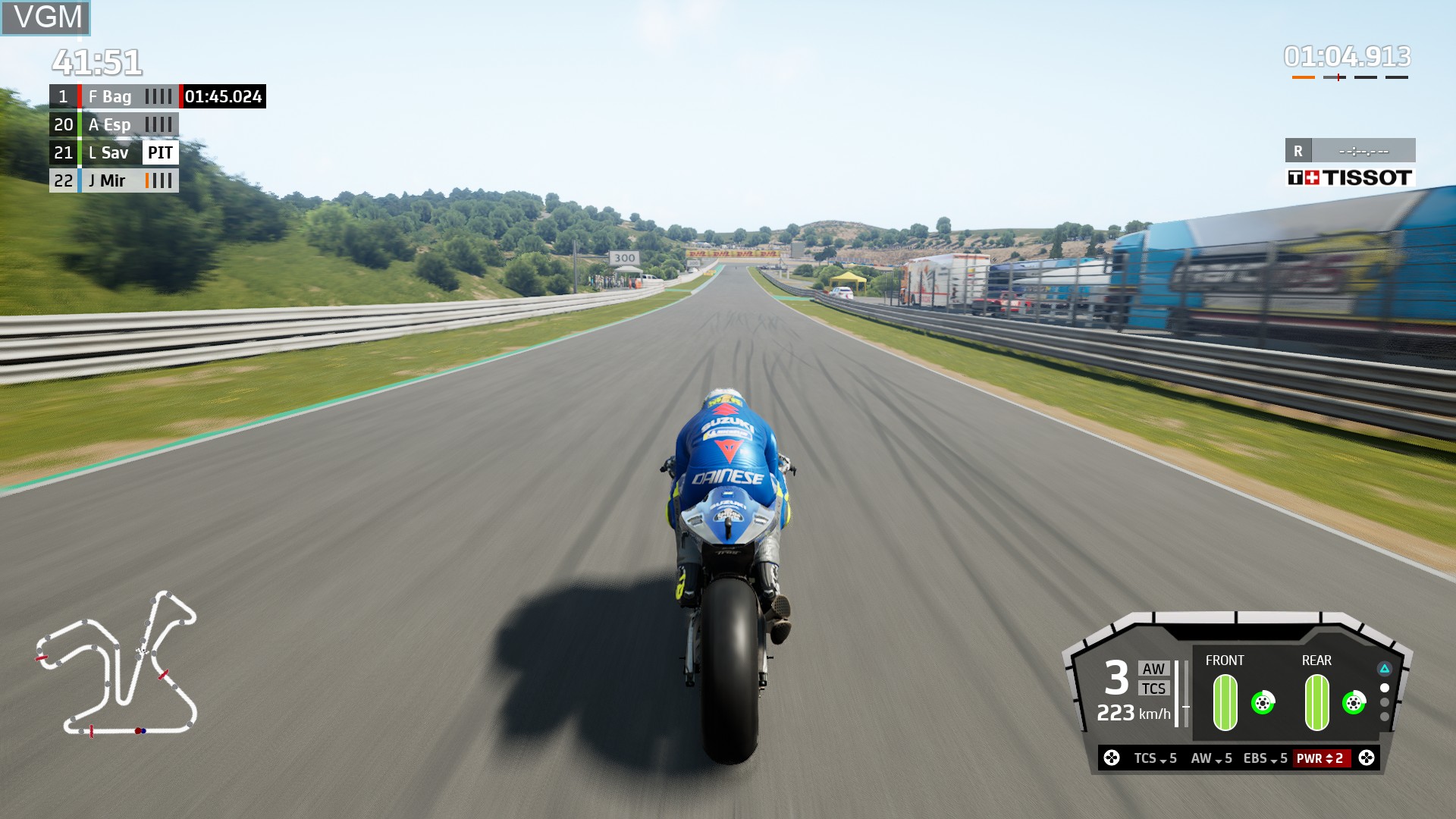 In-game screen of the game MotoGP 21 on Sony Playstation 4
