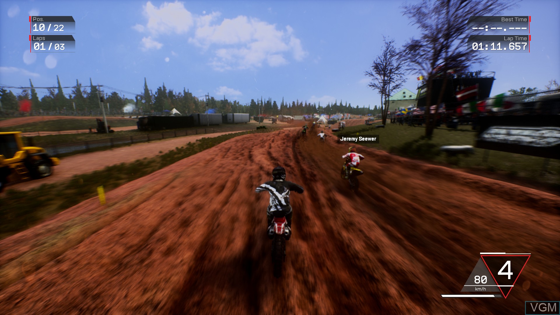 In-game screen of the game MXGP3 - The Official Motocross Videogame on Sony Playstation 4