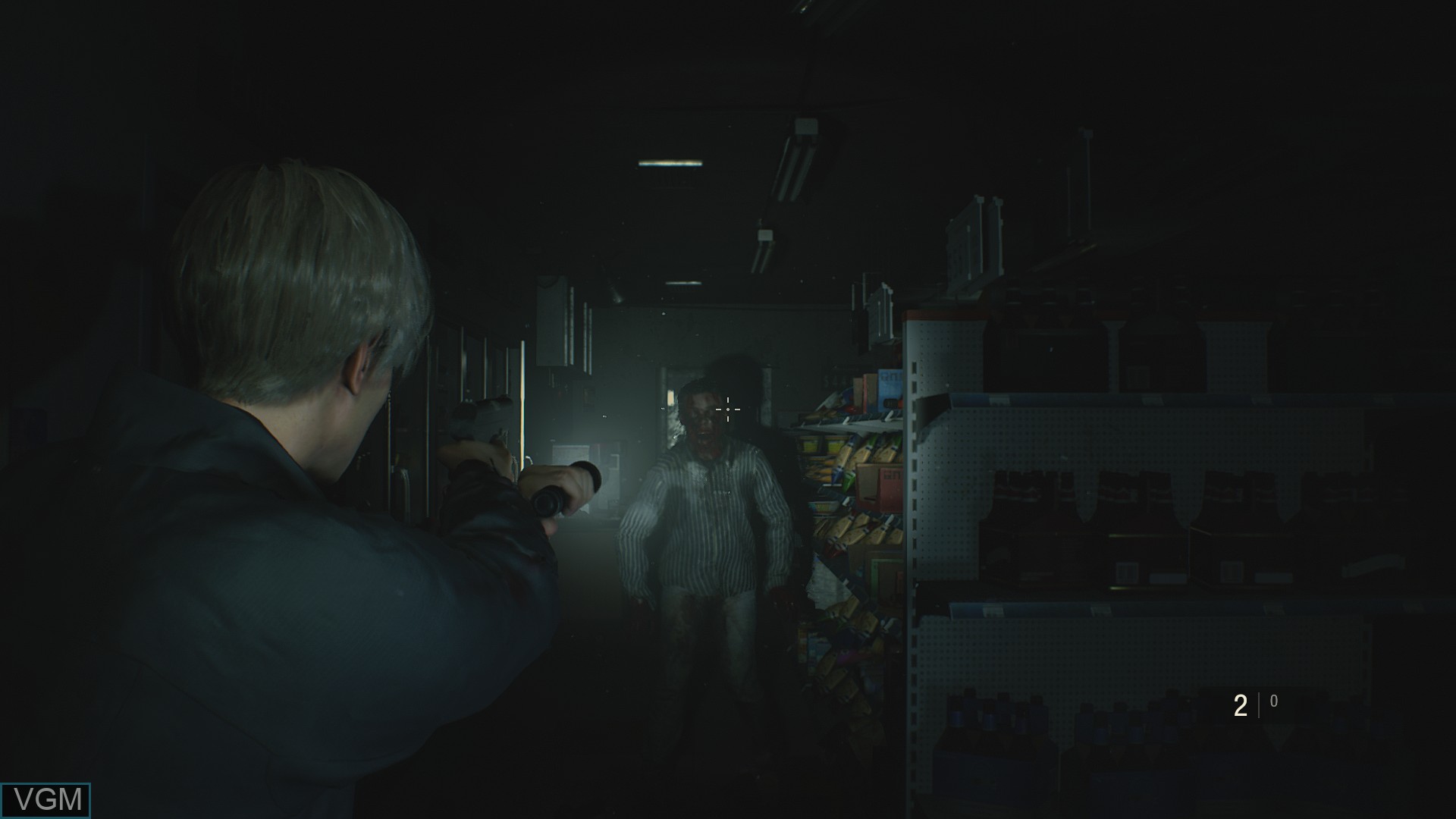 In-game screen of the game Resident Evil 2 on Sony Playstation 4