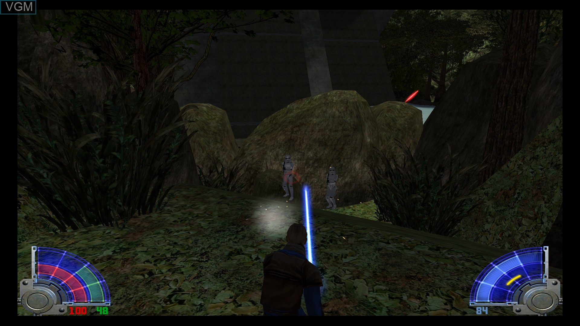 In-game screen of the game Star Wars Jedi Knight - Jedi Academy on Sony Playstation 4