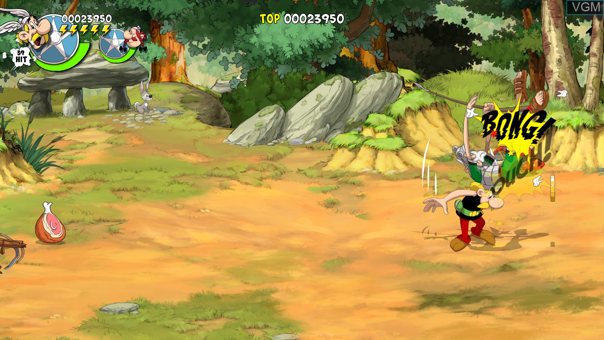 In-game screen of the game Asterix & Obelix - Slap Them All! on Sony Playstation 4
