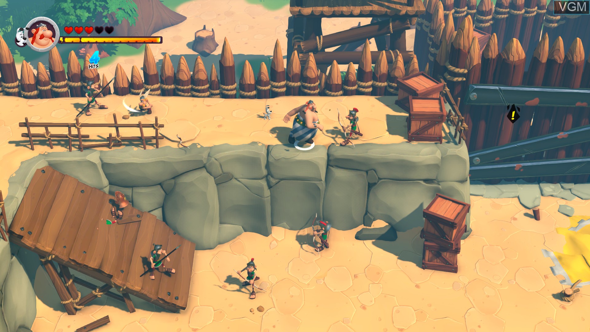 In-game screen of the game Asterix & Obelix XXL 3 - The Crystal Menhir on Sony Playstation 4