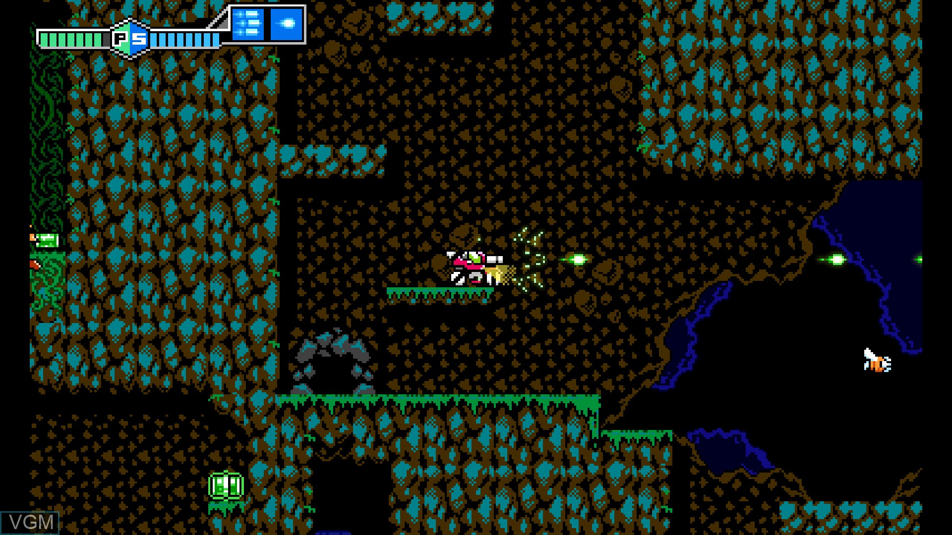 In-game screen of the game Blaster Master Zero on Sony Playstation 4