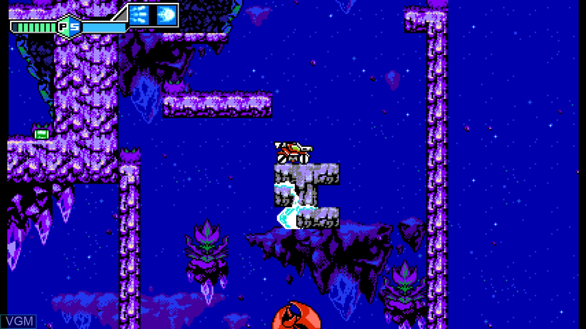 In-game screen of the game Blaster Master Zero II on Sony Playstation 4