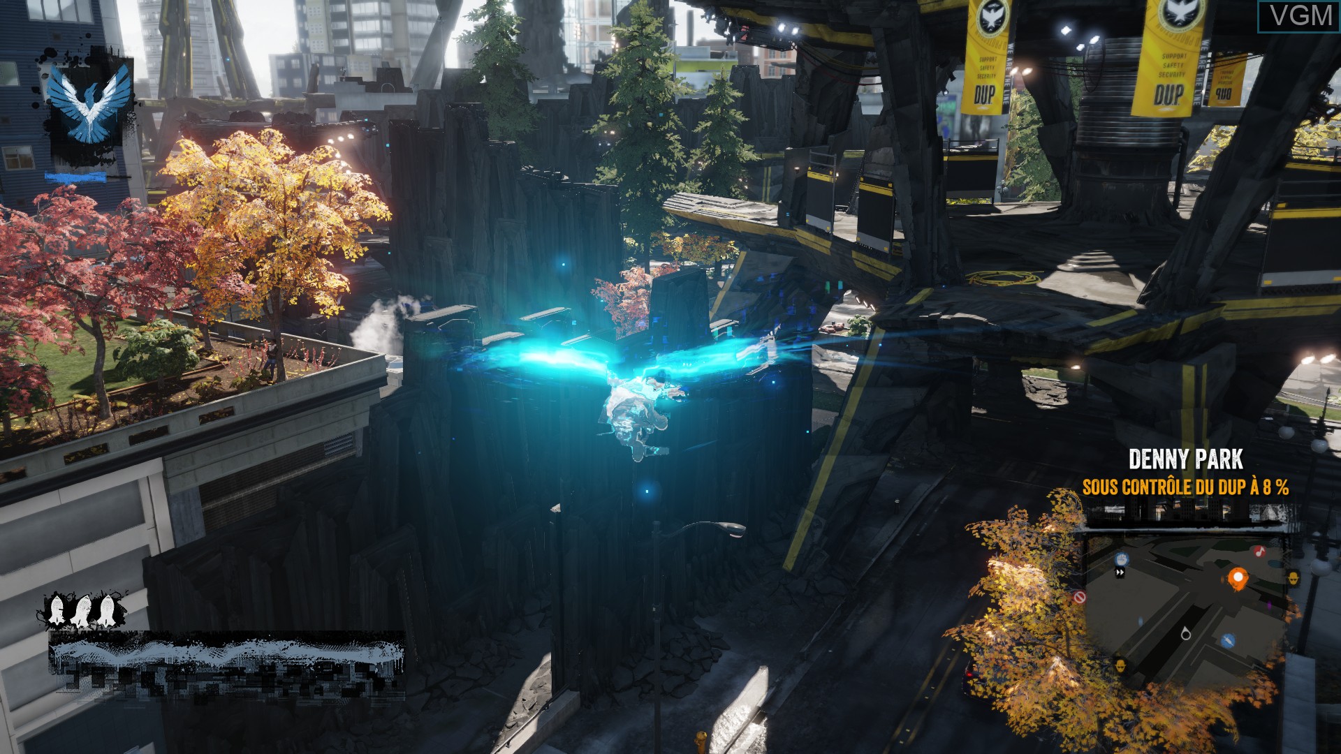 In-game screen of the game inFamous - Second Son on Sony Playstation 4