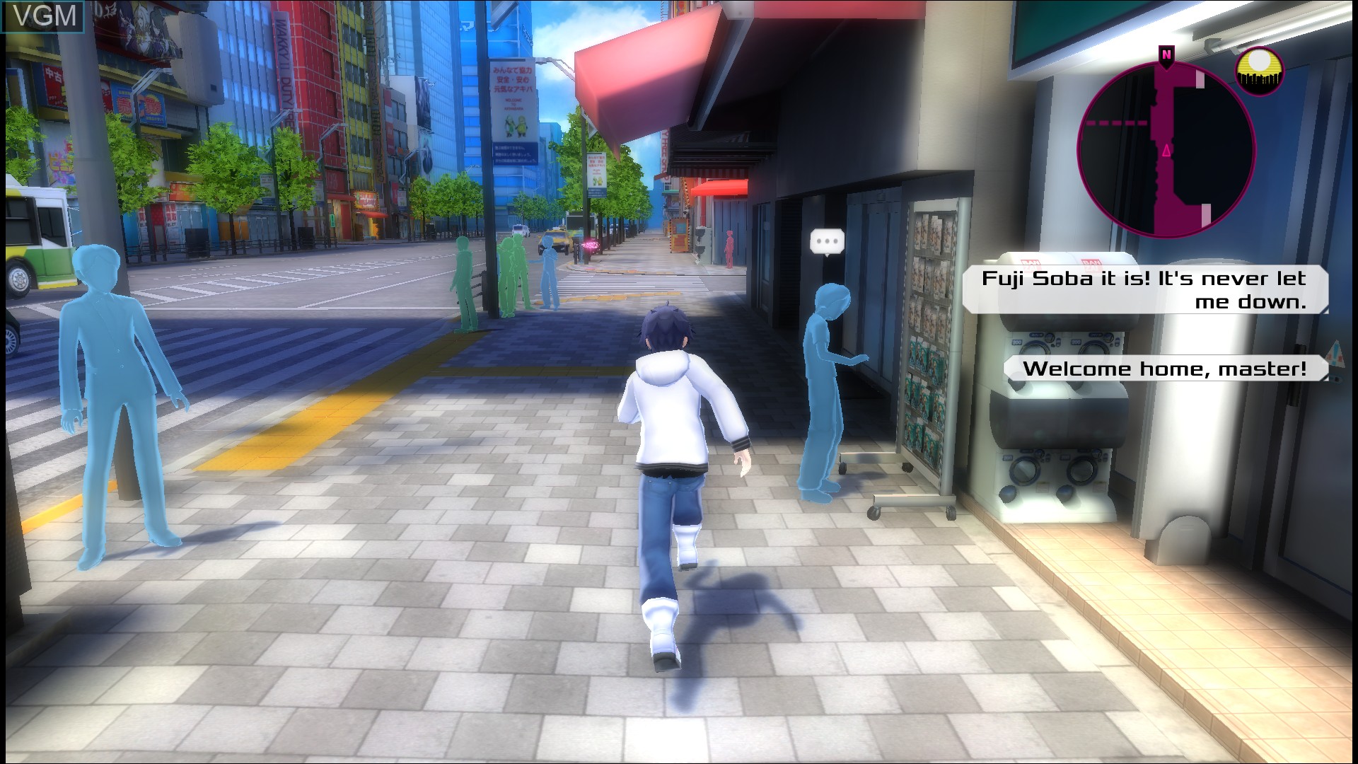 In-game screen of the game Akiba's Beat on Sony Playstation 4
