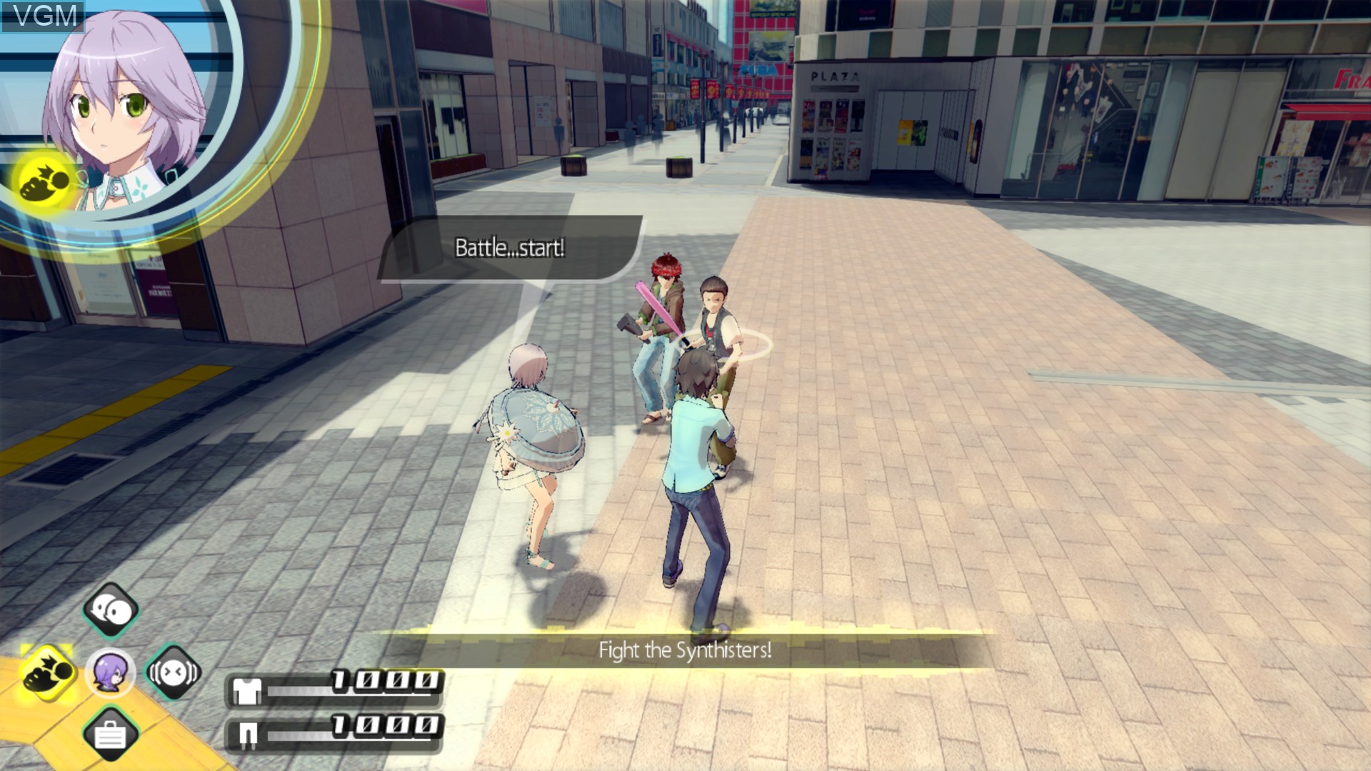 In-game screen of the game Akiba's Trip - Undead & Undressed on Sony Playstation 4