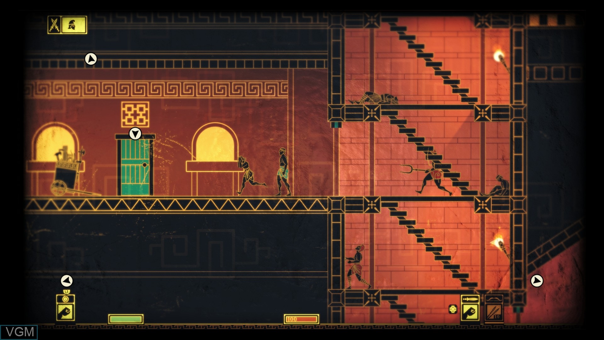 In-game screen of the game Apotheon on Sony Playstation 4