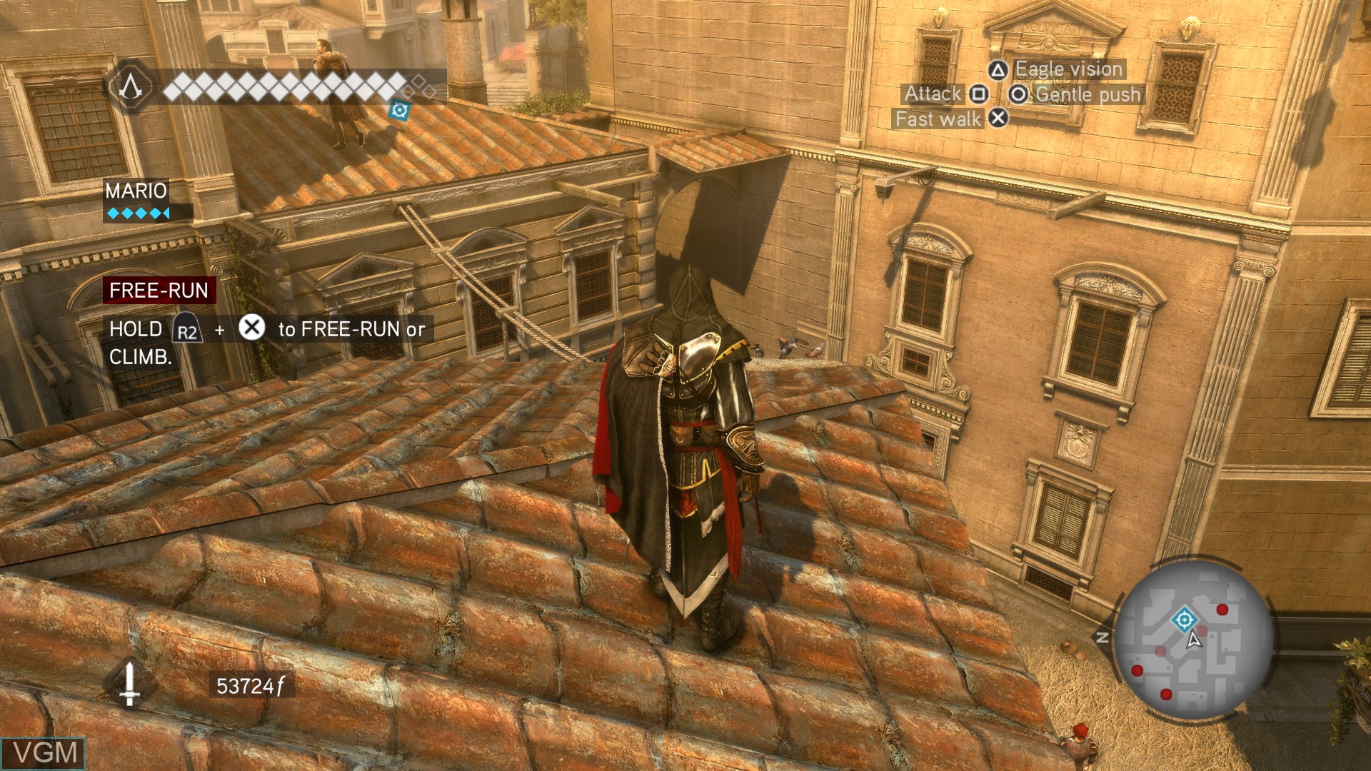 In-game screen of the game Assassin's Creed - The Ezio Collection on Sony Playstation 4