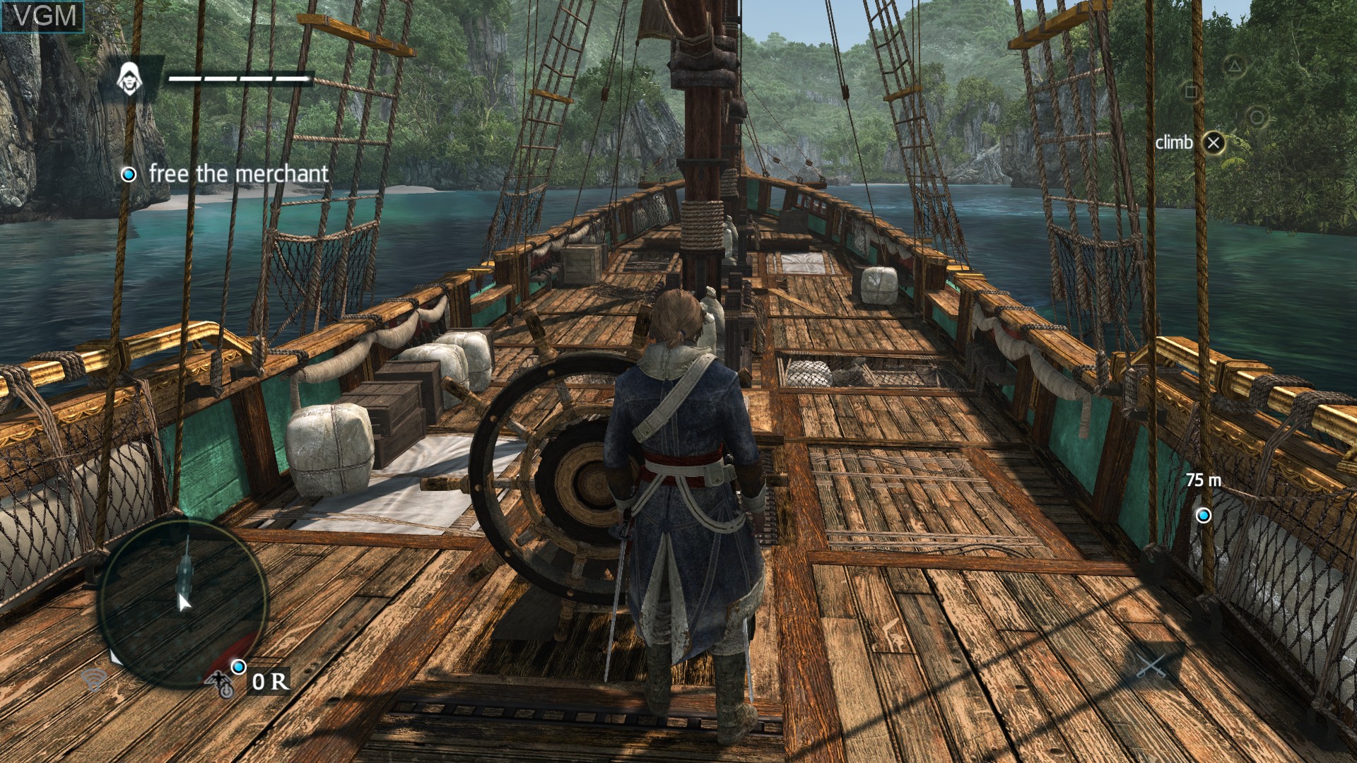 In-game screen of the game Assassin's Creed IV - Black Flag on Sony Playstation 4