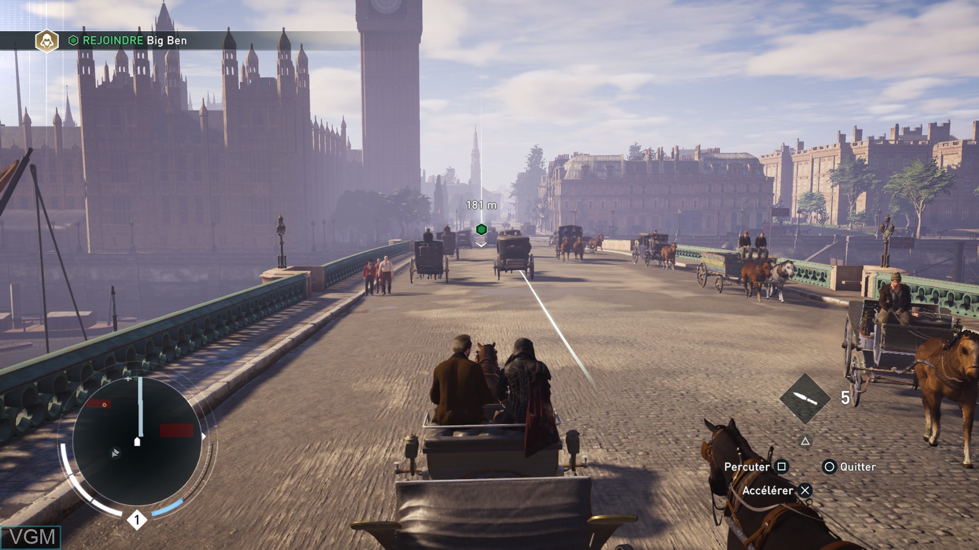 In-game screen of the game Assassin's Creed Syndicate on Sony Playstation 4