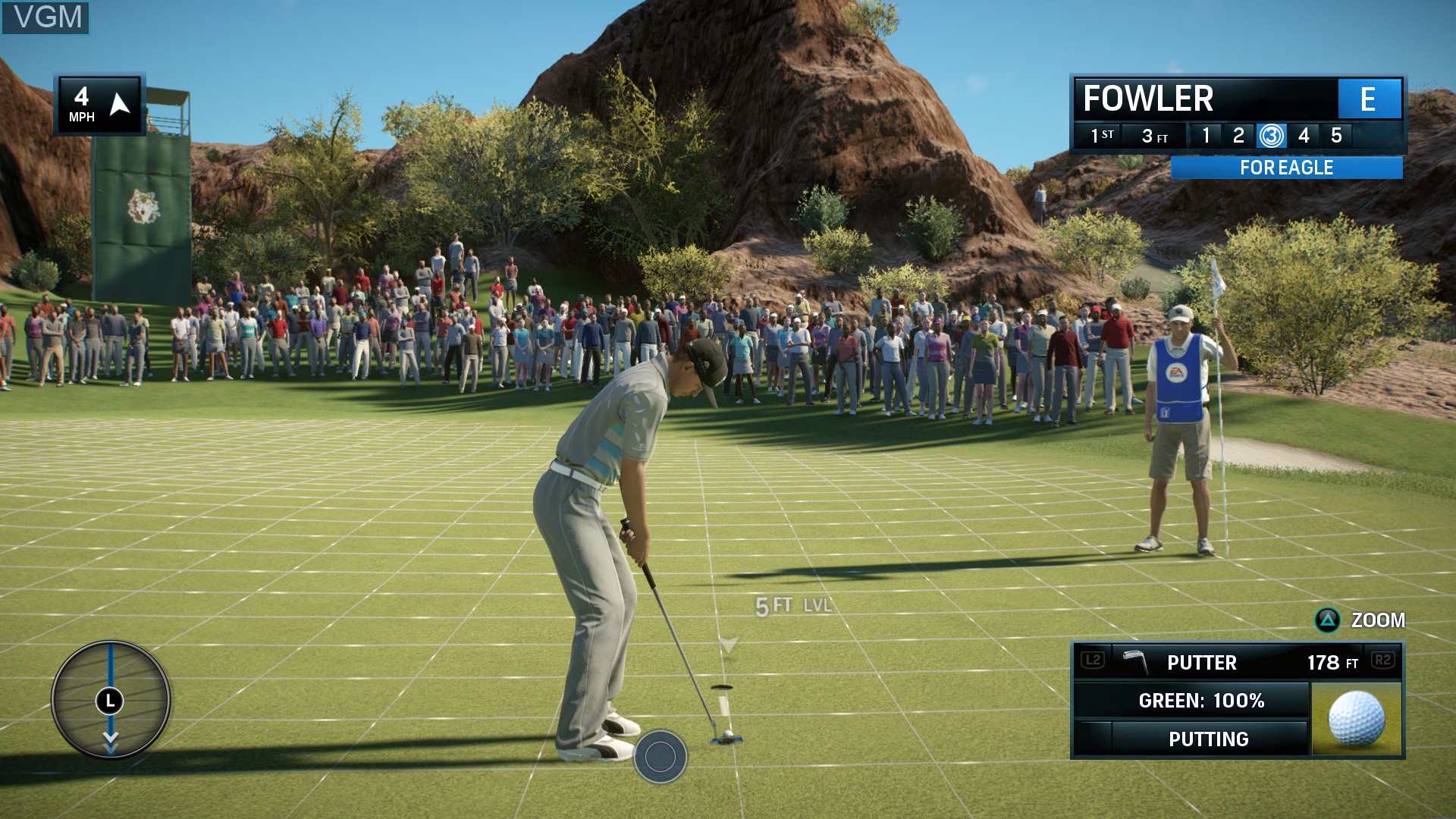 In-game screen of the game Rory McIlroy PGA Tour on Sony Playstation 4