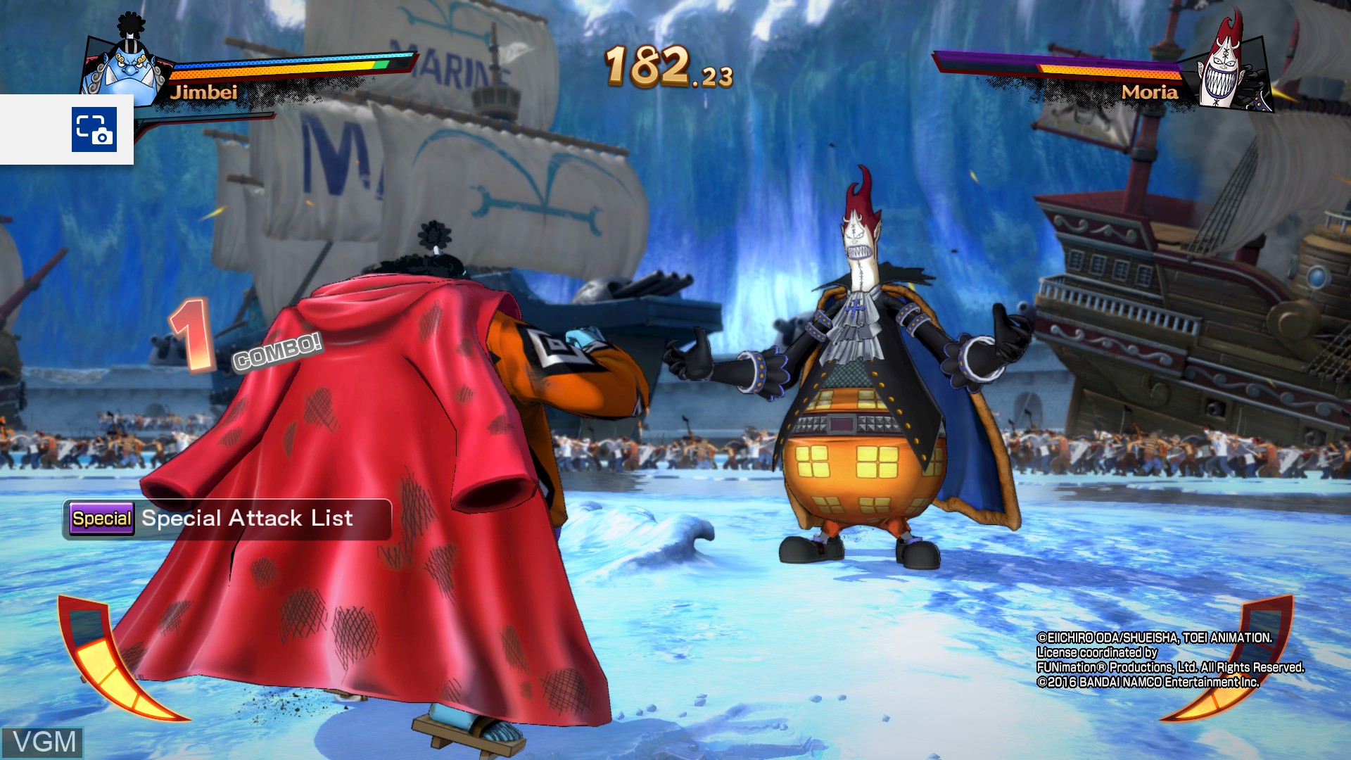 In-game screen of the game One Piece - Burning Blood on Sony Playstation 4