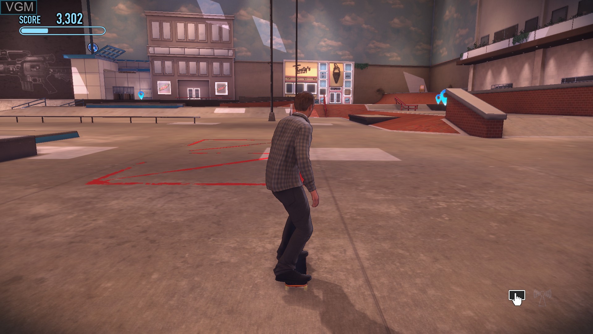 In-game screen of the game Tony Hawk's Pro Skater 5 on Sony Playstation 4