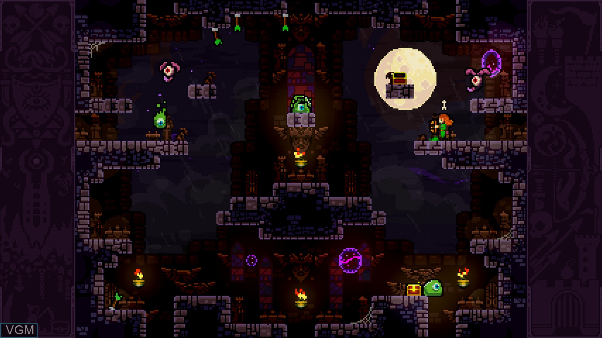In-game screen of the game TowerFall Ascension on Sony Playstation 4