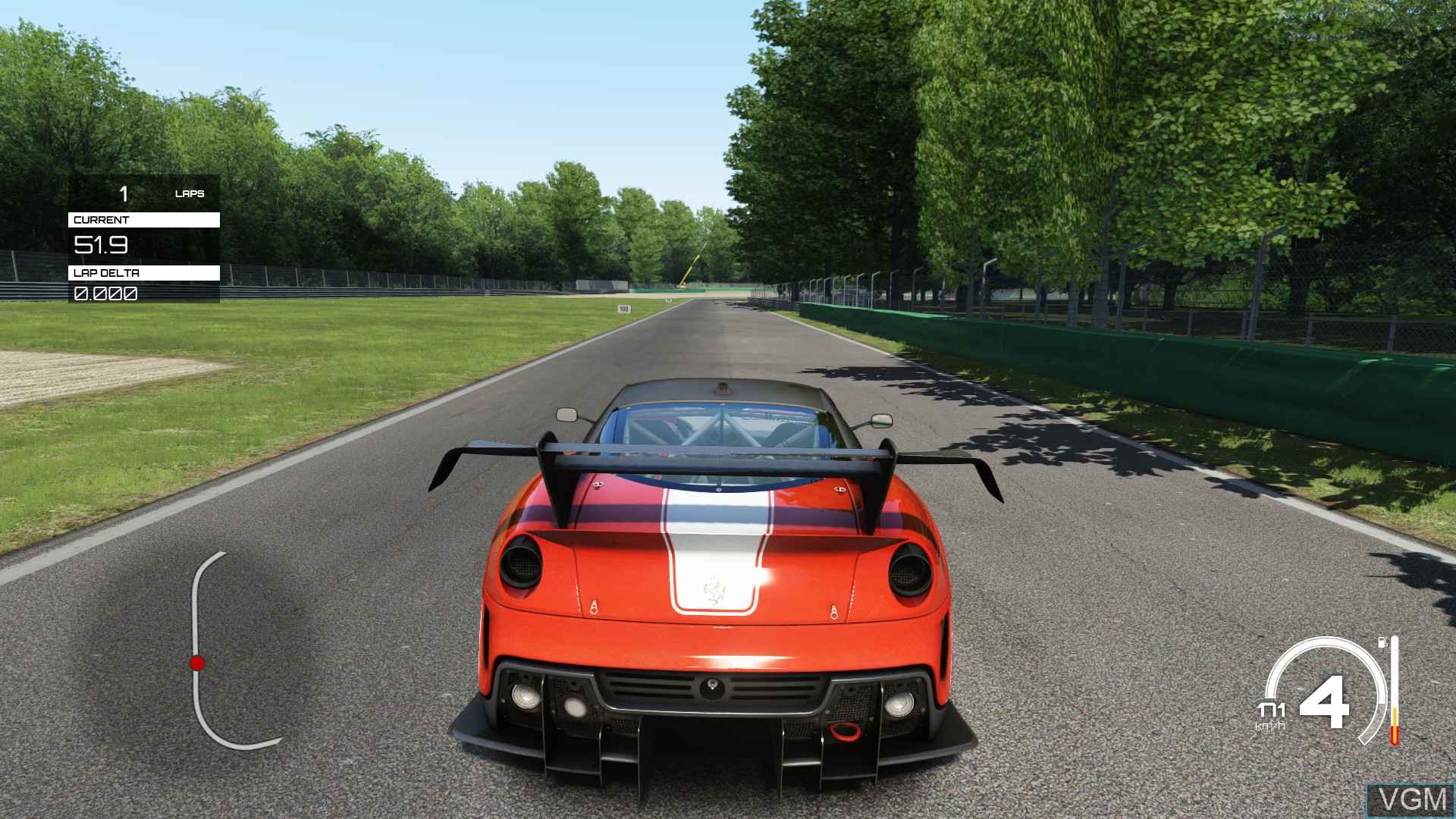 In-game screen of the game Assetto Corsa on Sony Playstation 4