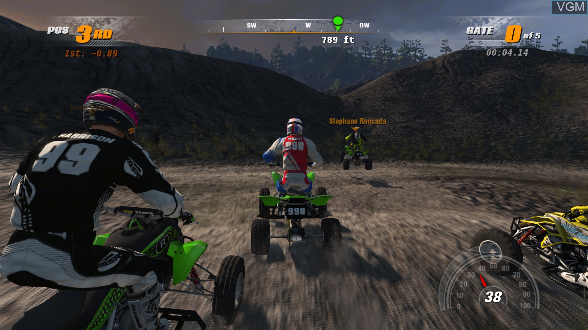 In-game screen of the game MX vs. ATV Supercross Encore on Sony Playstation 4