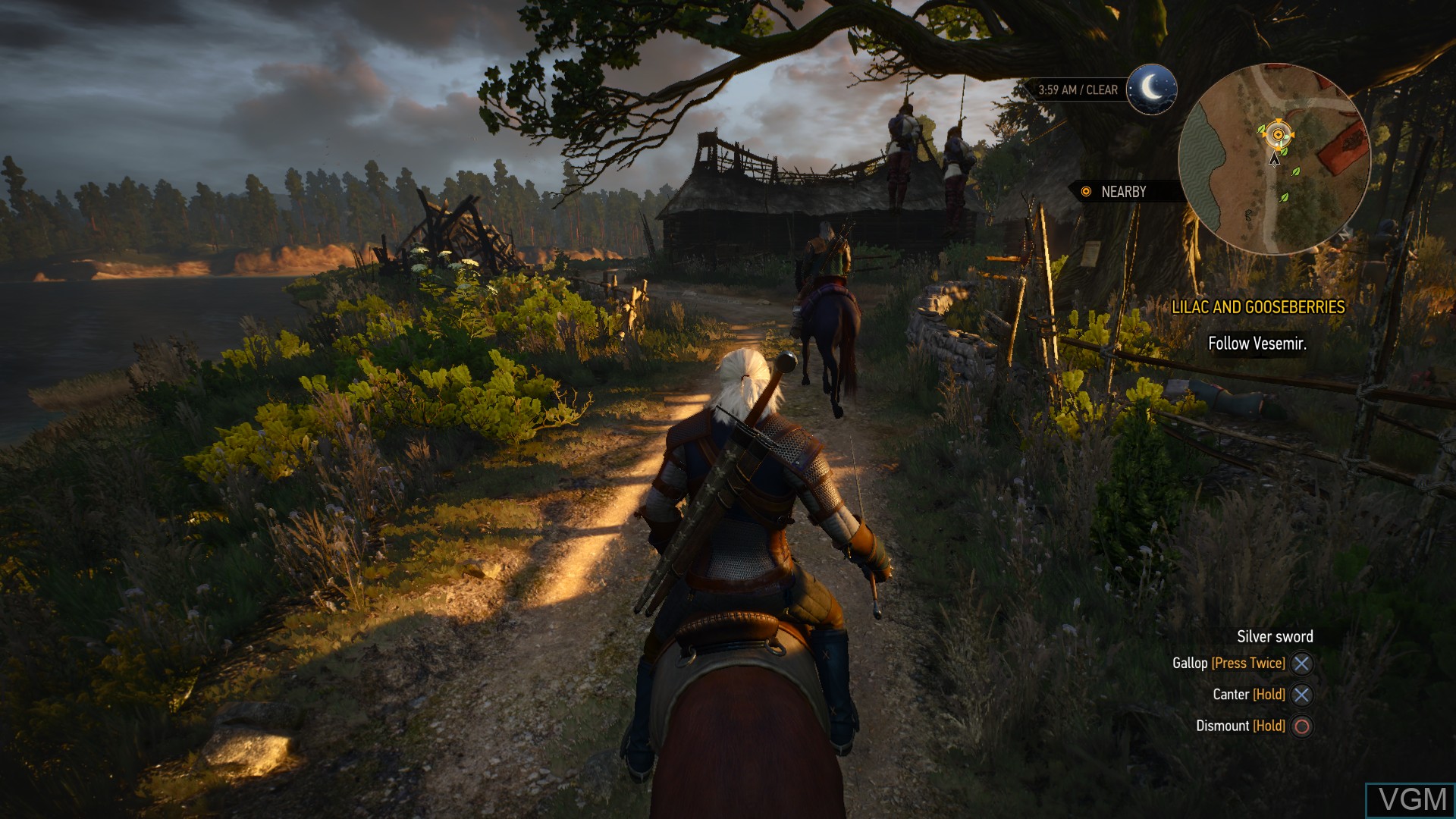 In-game screen of the game Witcher 3, The ? Wild Hunt on Sony Playstation 4