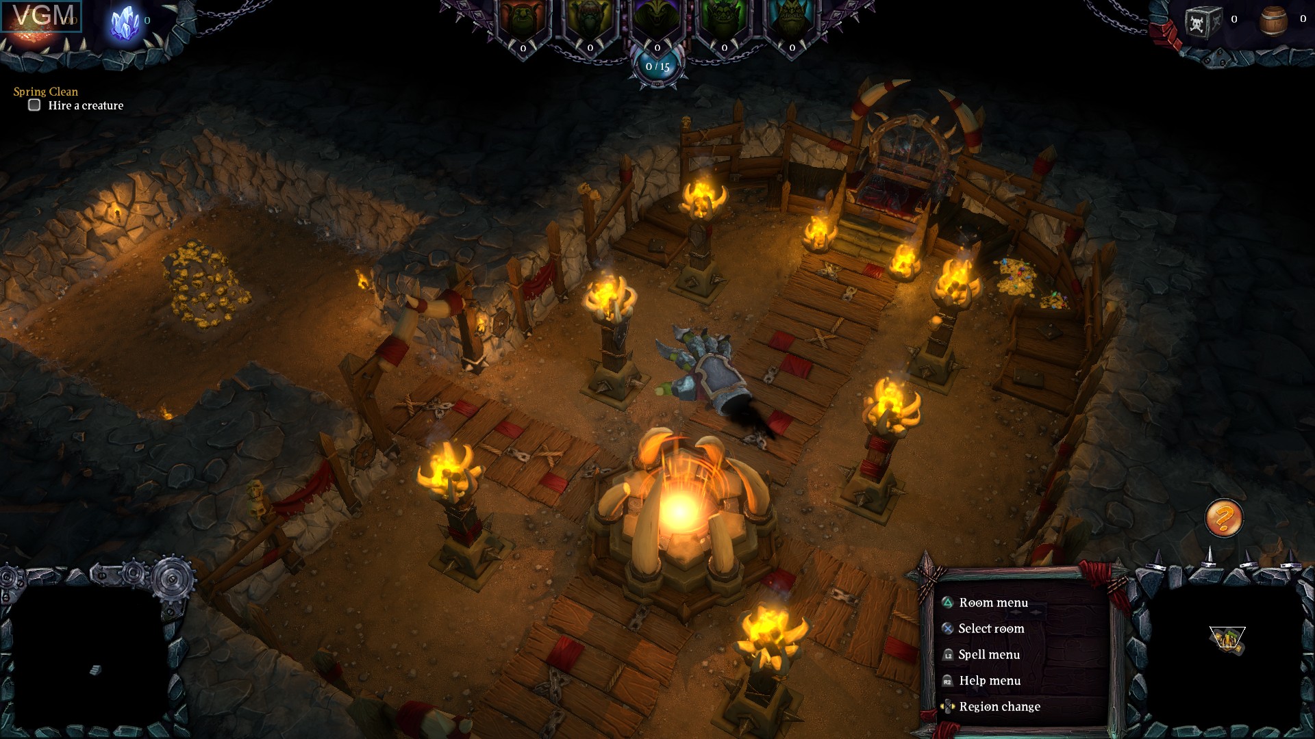 In-game screen of the game Dungeons 2 on Sony Playstation 4