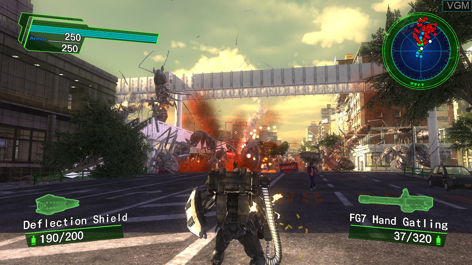 In-game screen of the game Earth Defense Force 4.1 - The Shadow of New Despair on Sony Playstation 4