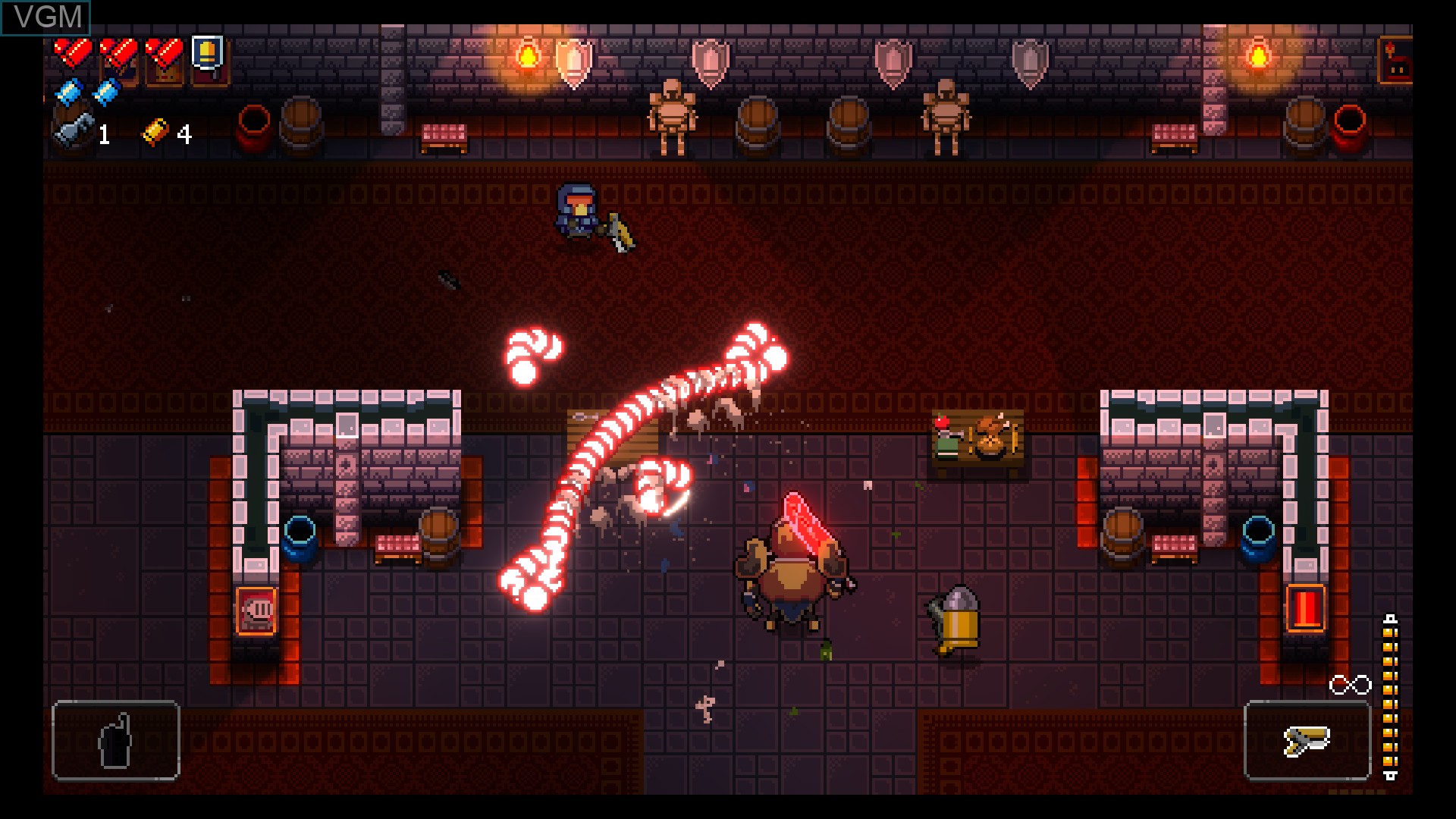 In-game screen of the game Enter the Gungeon on Sony Playstation 4