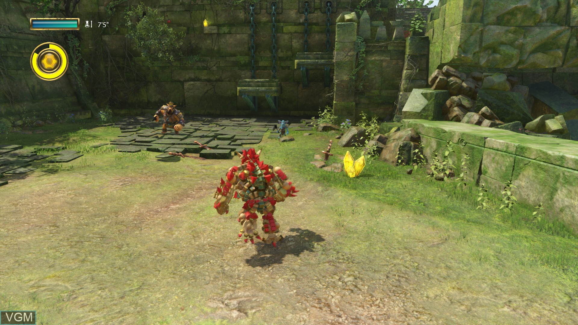In-game screen of the game Knack 2 on Sony Playstation 4